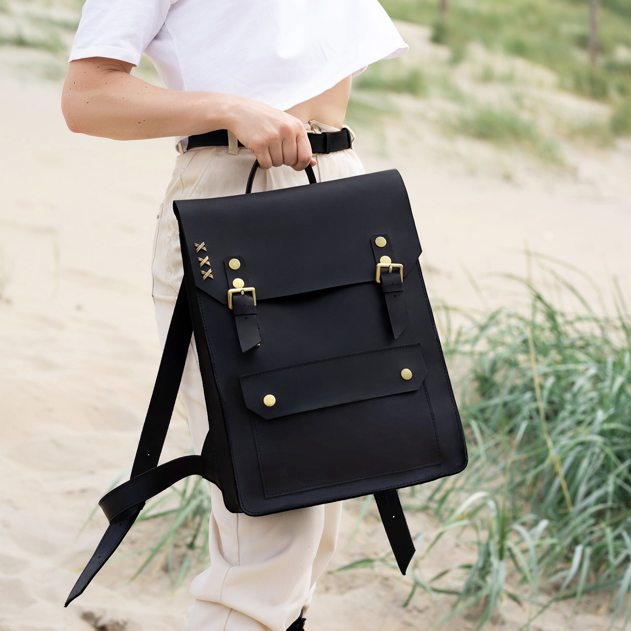 Handmade Leather Women's Backpack - Vondel, 1 3", 14", 15" and 16" inch laptops