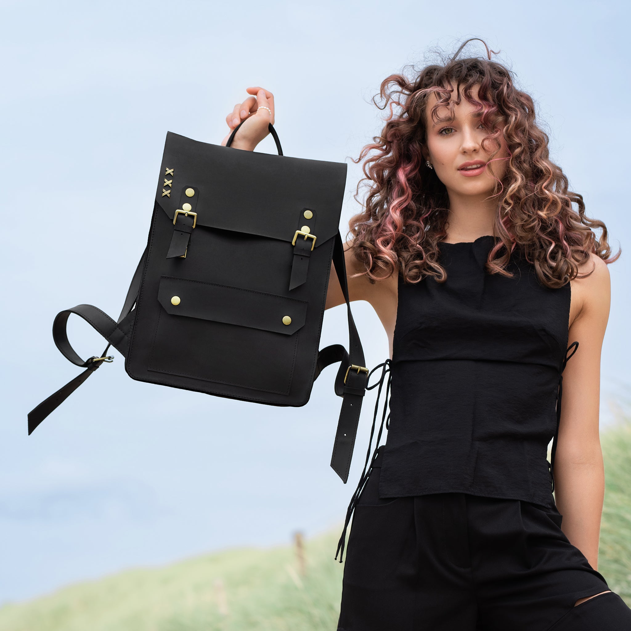 Handmade Leather Women's Backpack - Vondel, 1 3", 14", 15" and 16" inch laptops