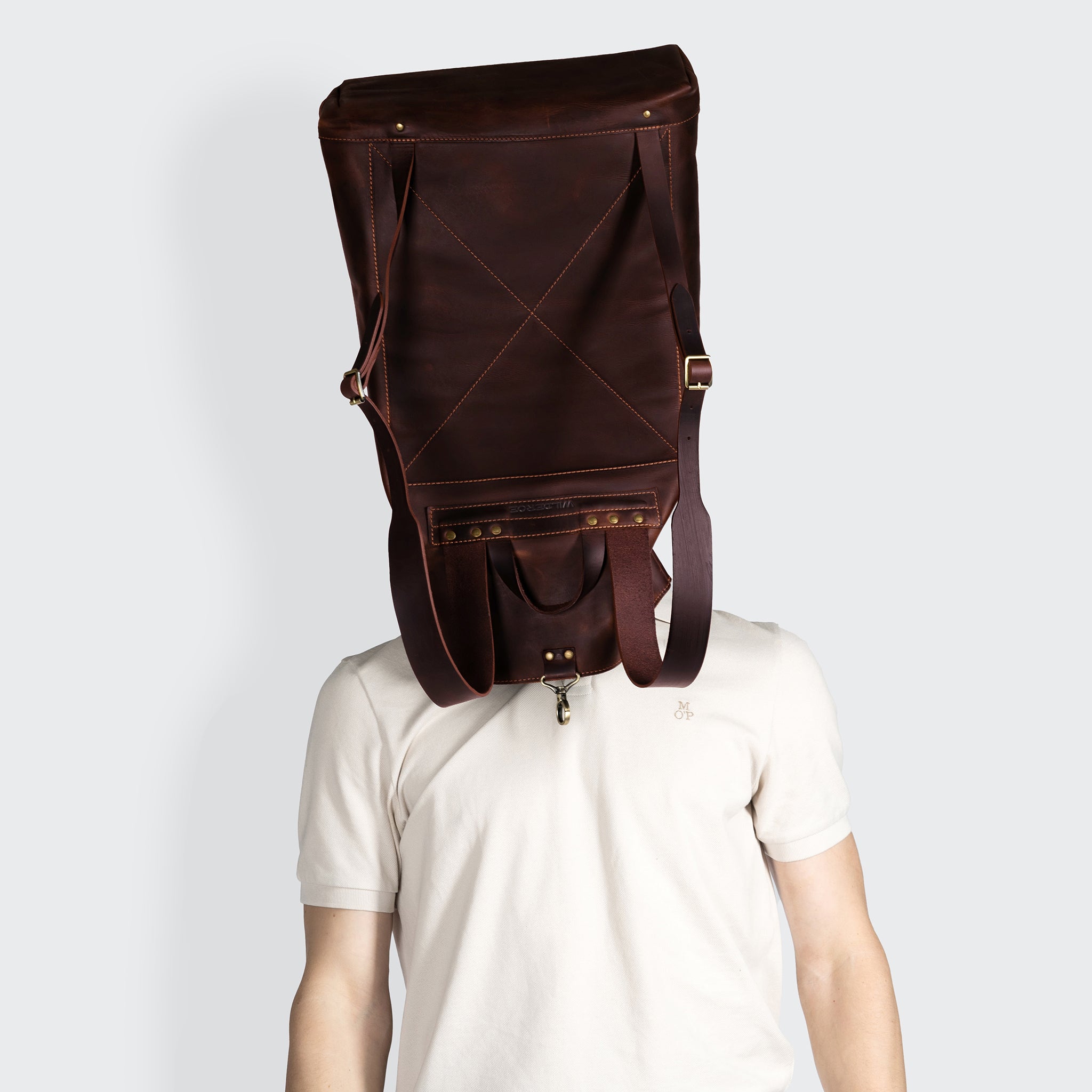 Roll -Top Leather Backpack for Men - Forester 13", 14", 15" and 16" inch laptops