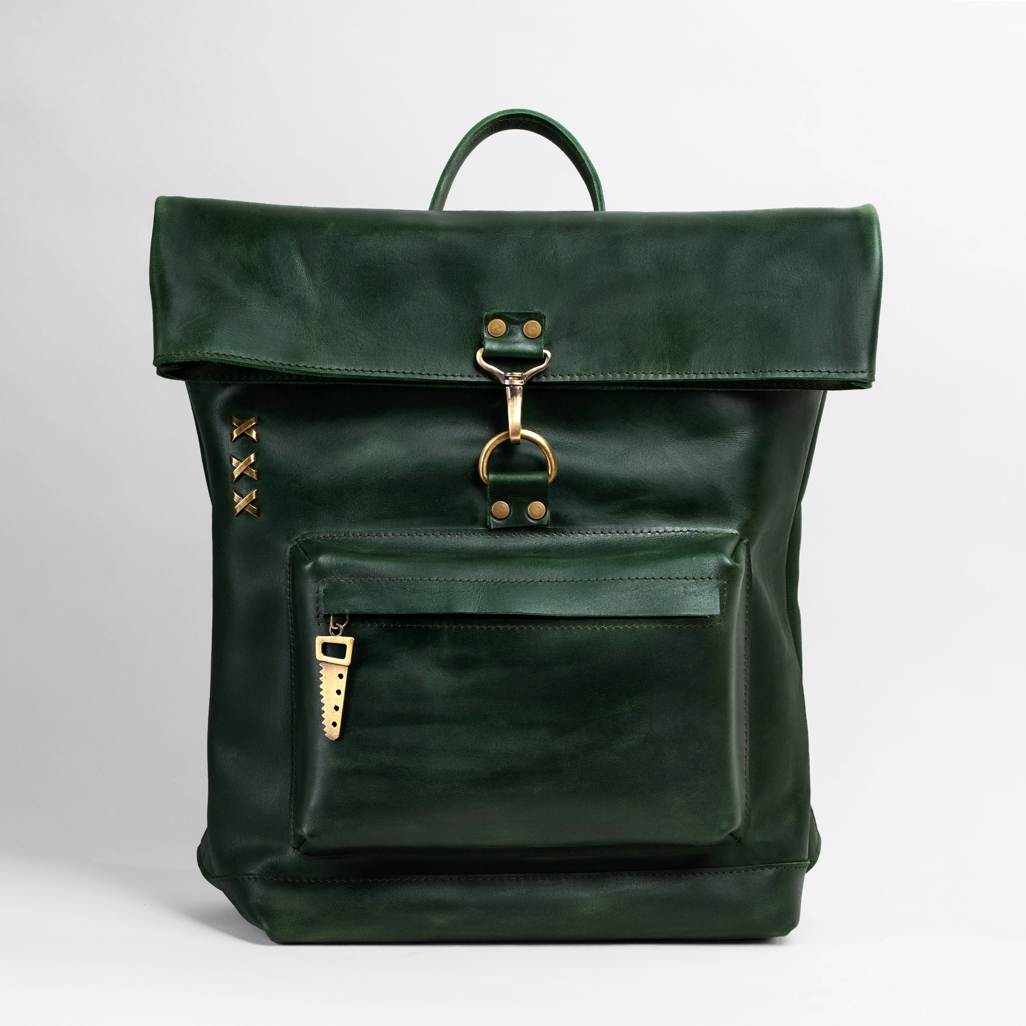Roll -Top Leather Backpack for Men - Forester 13", 14", 15" and 16" inch laptops