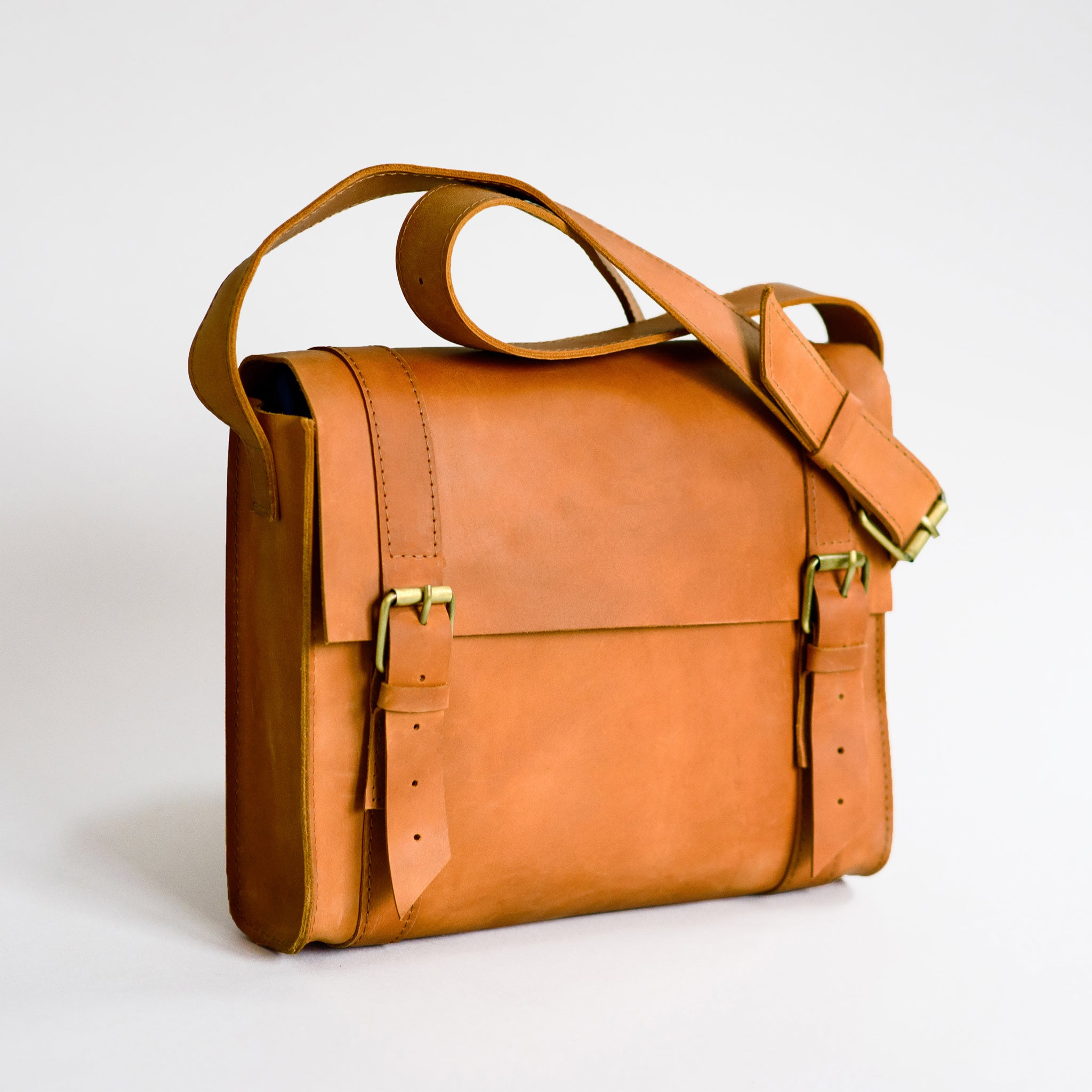 Handmade Leather Satchel Bag Crossbody Bag Women - Vintage wood