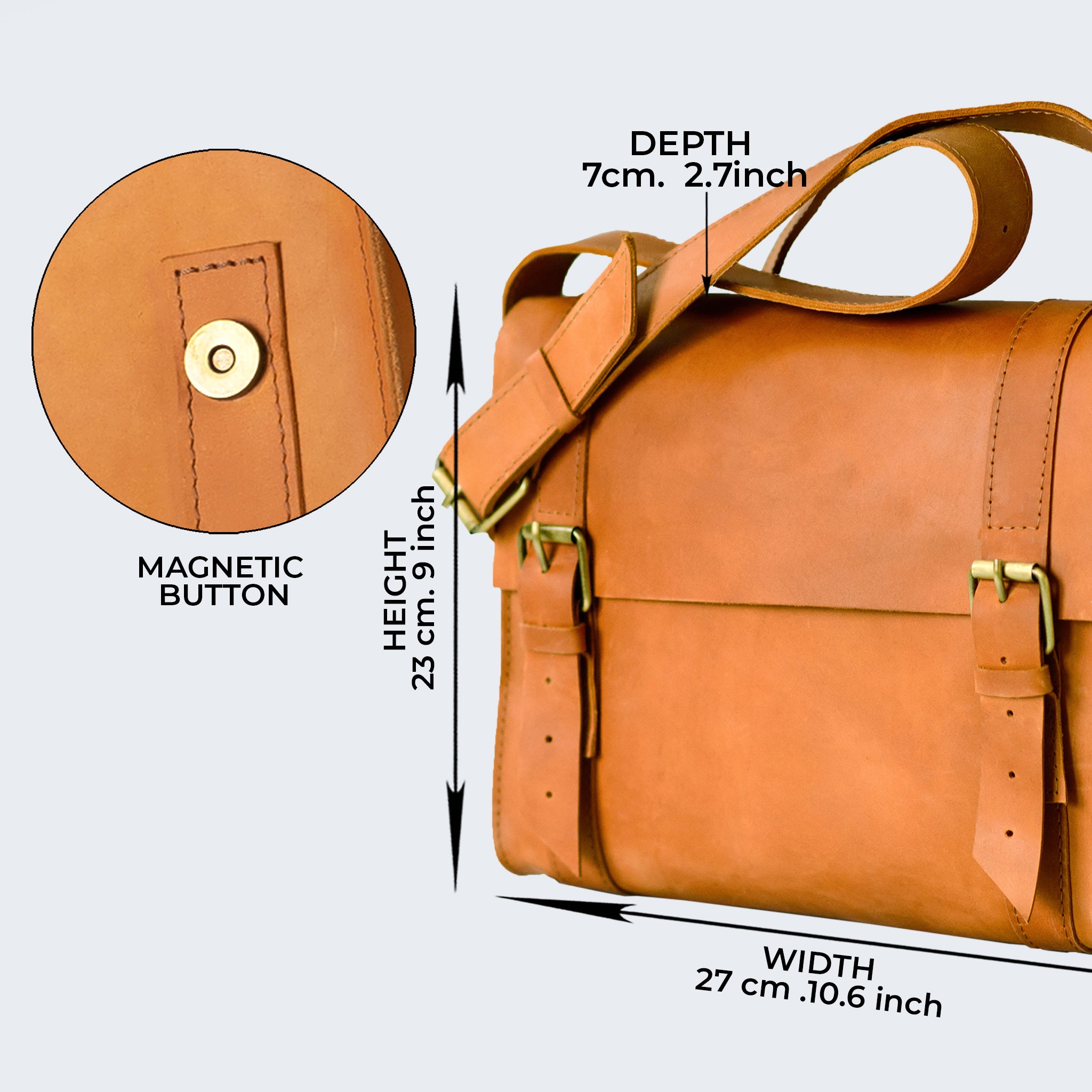 Handmade Leather Satchel Bag Crossbody Bag Women - Vintage wood