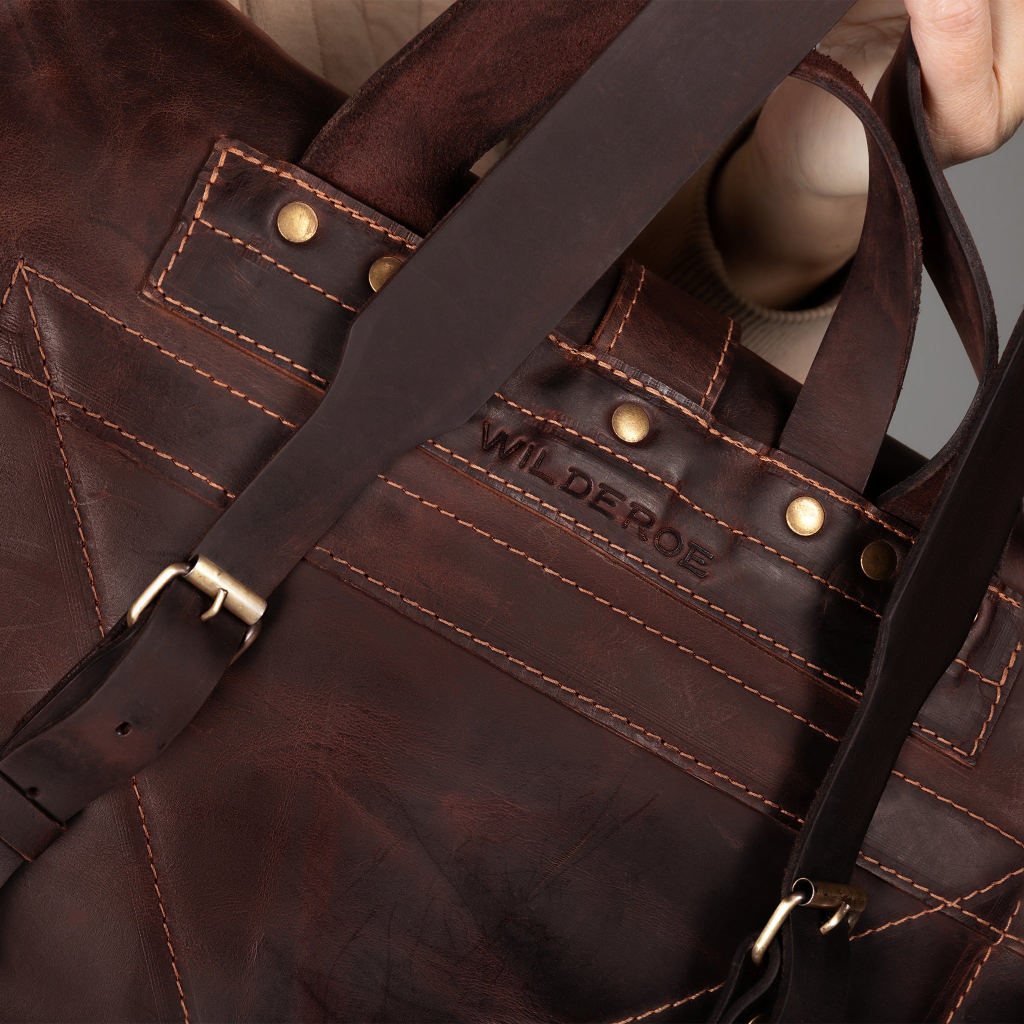 Roll-Top Handcrafting ,Women's Leather Backpack - Wanderlust 13-16 inch. laptops