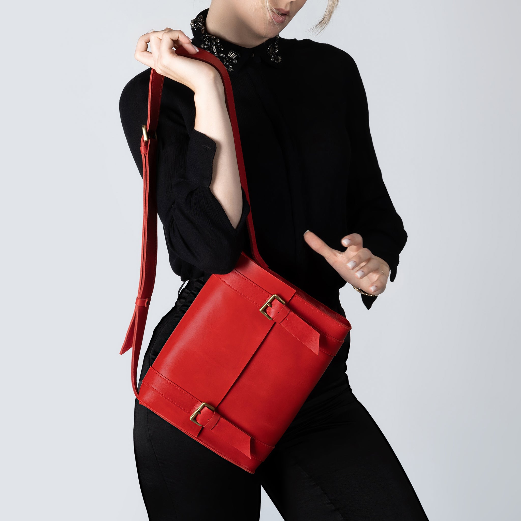Handmade Leather Satchel Bag Crossbody Bag Women - Vintage wood