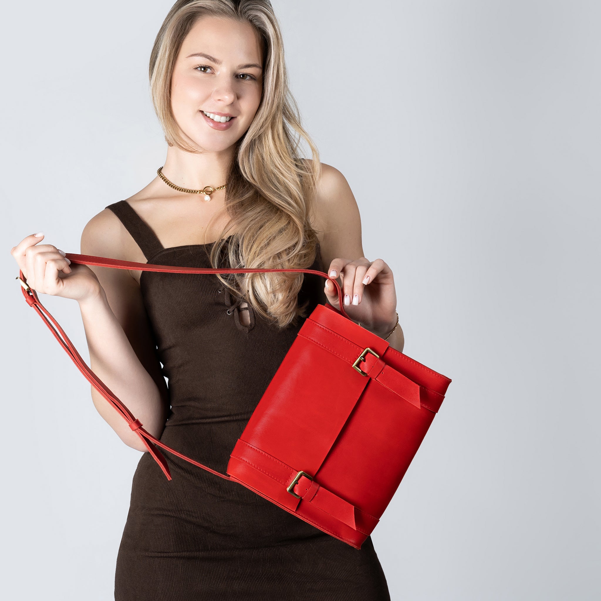Handmade Leather Satchel Bag Crossbody Bag Women - Vintage wood