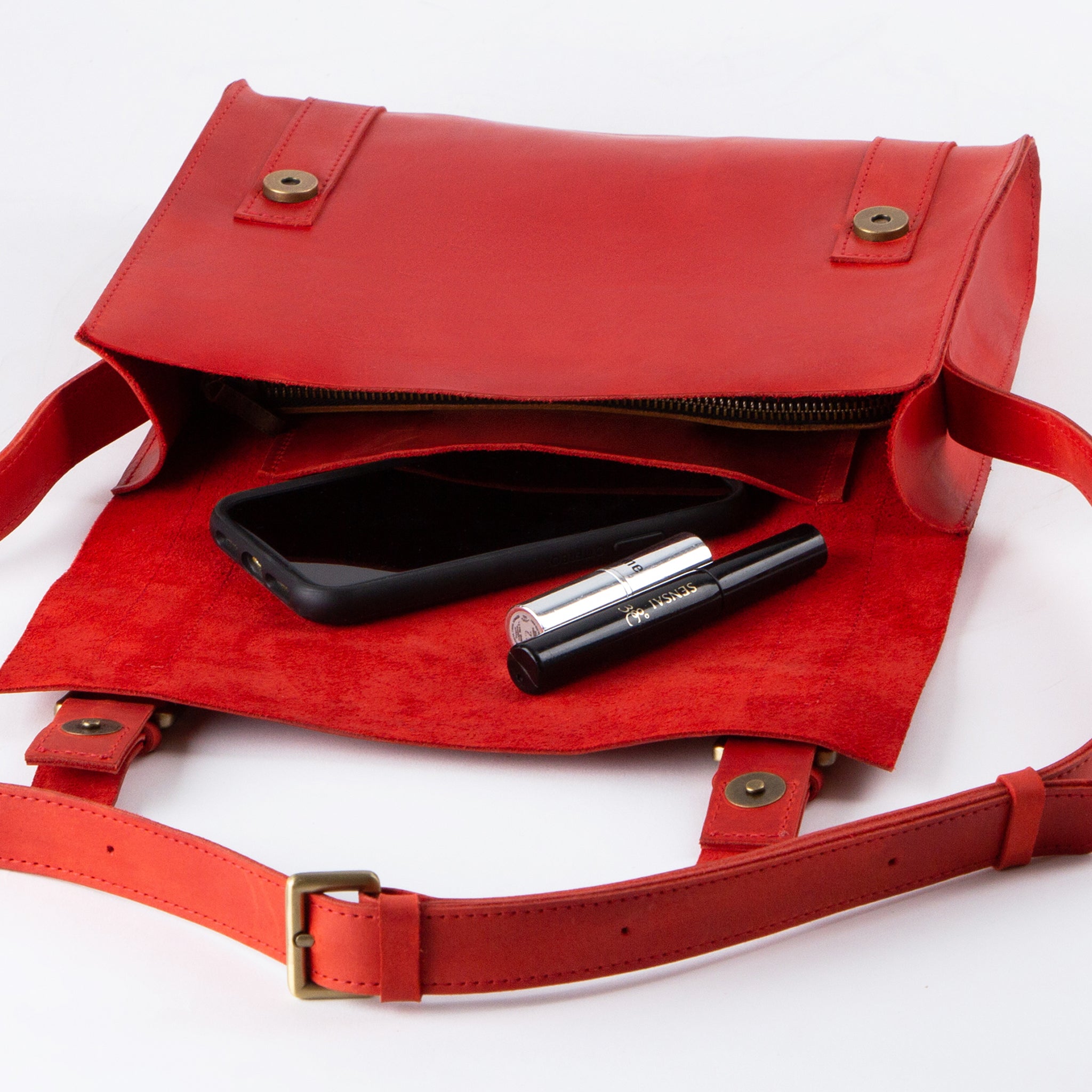 Handmade Leather Satchel Bag Crossbody Bag Women - Vintage wood