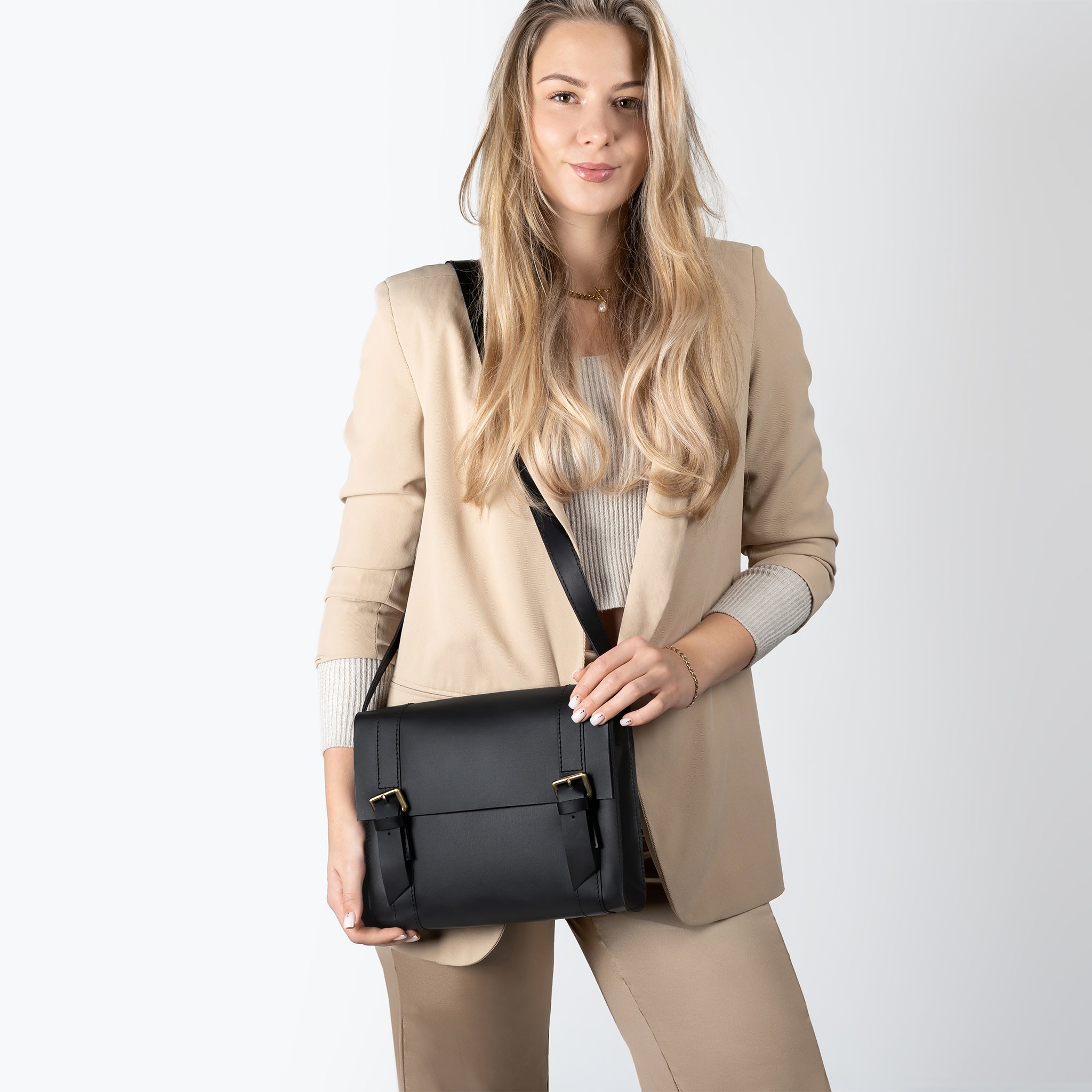 Handmade Leather Satchel Bag Crossbody Bag Women - Vintage wood