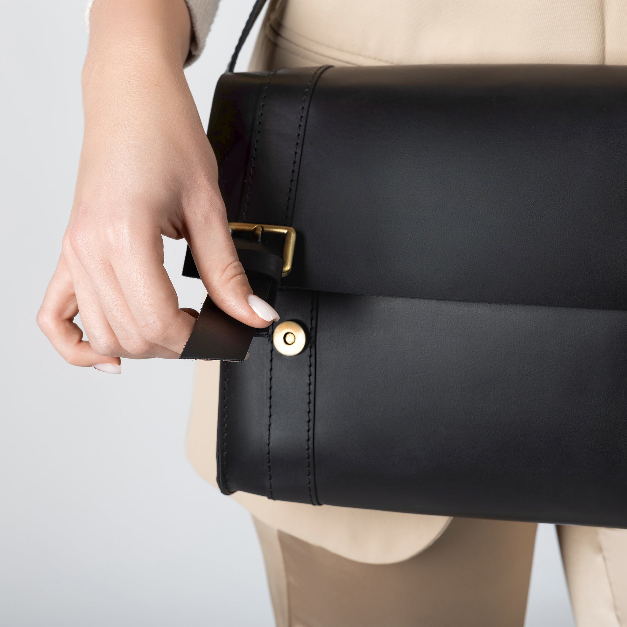 Handmade Leather Satchel Bag Crossbody Bag Women - Vintage wood