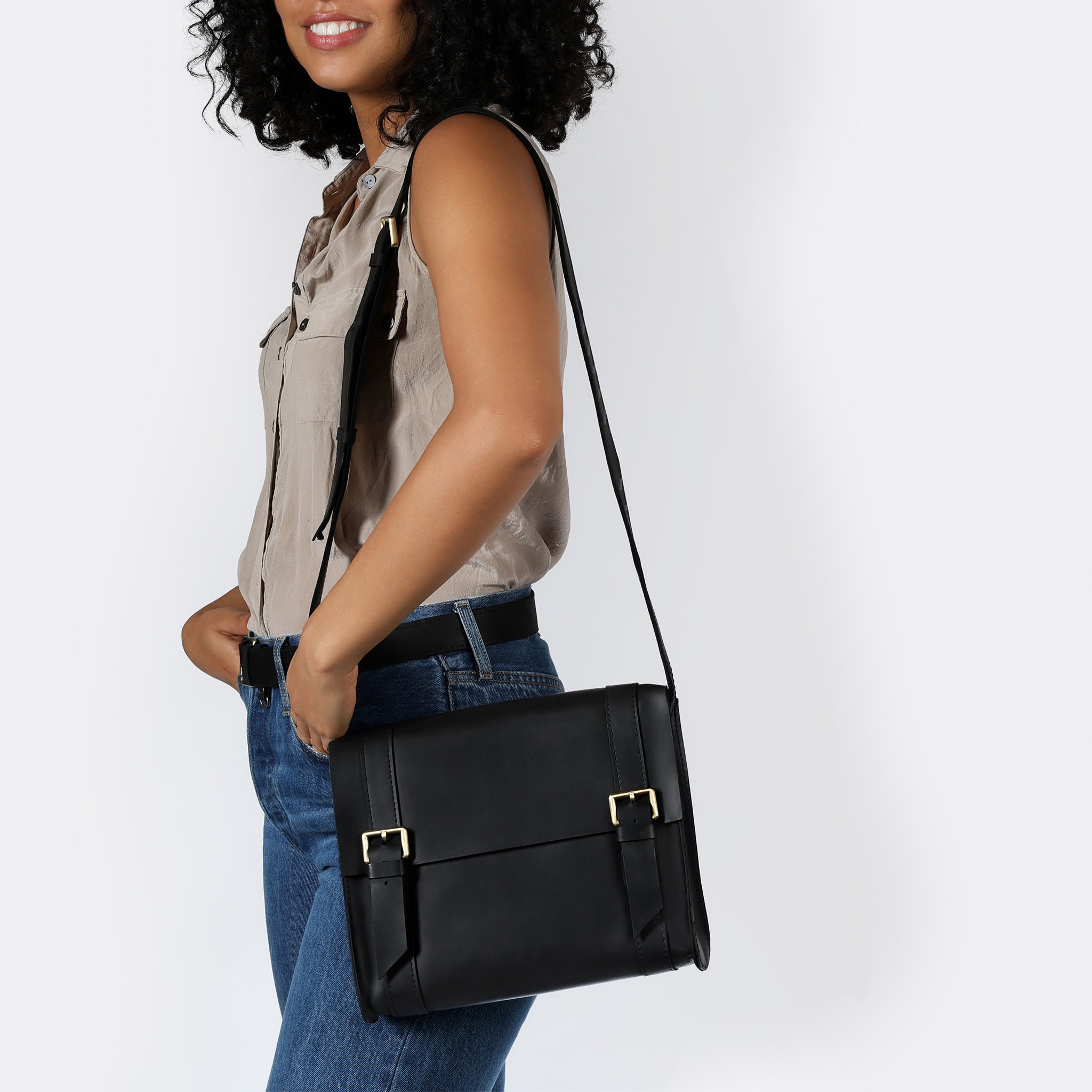 Handmade Leather Satchel Bag Crossbody Bag Women - Vintage wood
