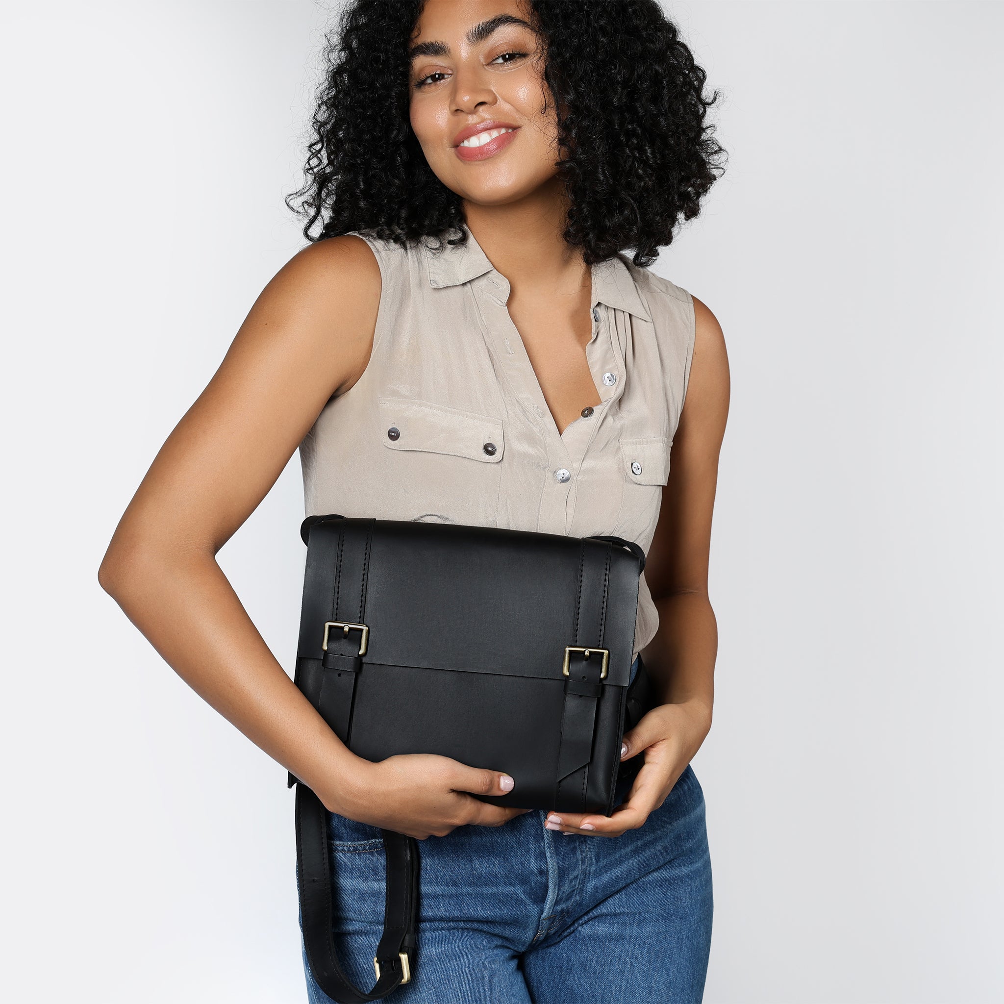 Handmade Leather Satchel Bag Crossbody Bag Women - Vintage wood