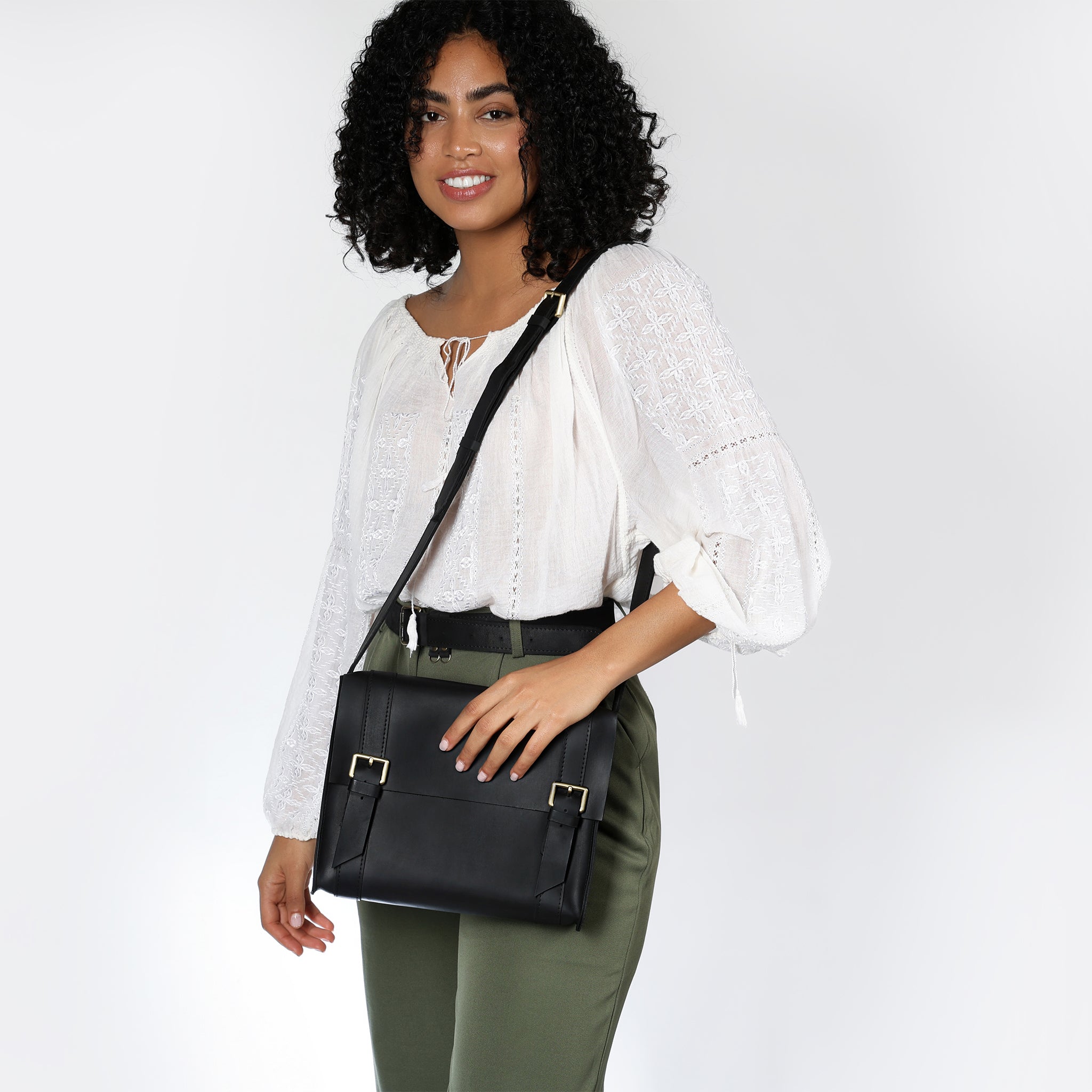 Handmade Leather Satchel Bag Crossbody Bag Women - Vintage wood