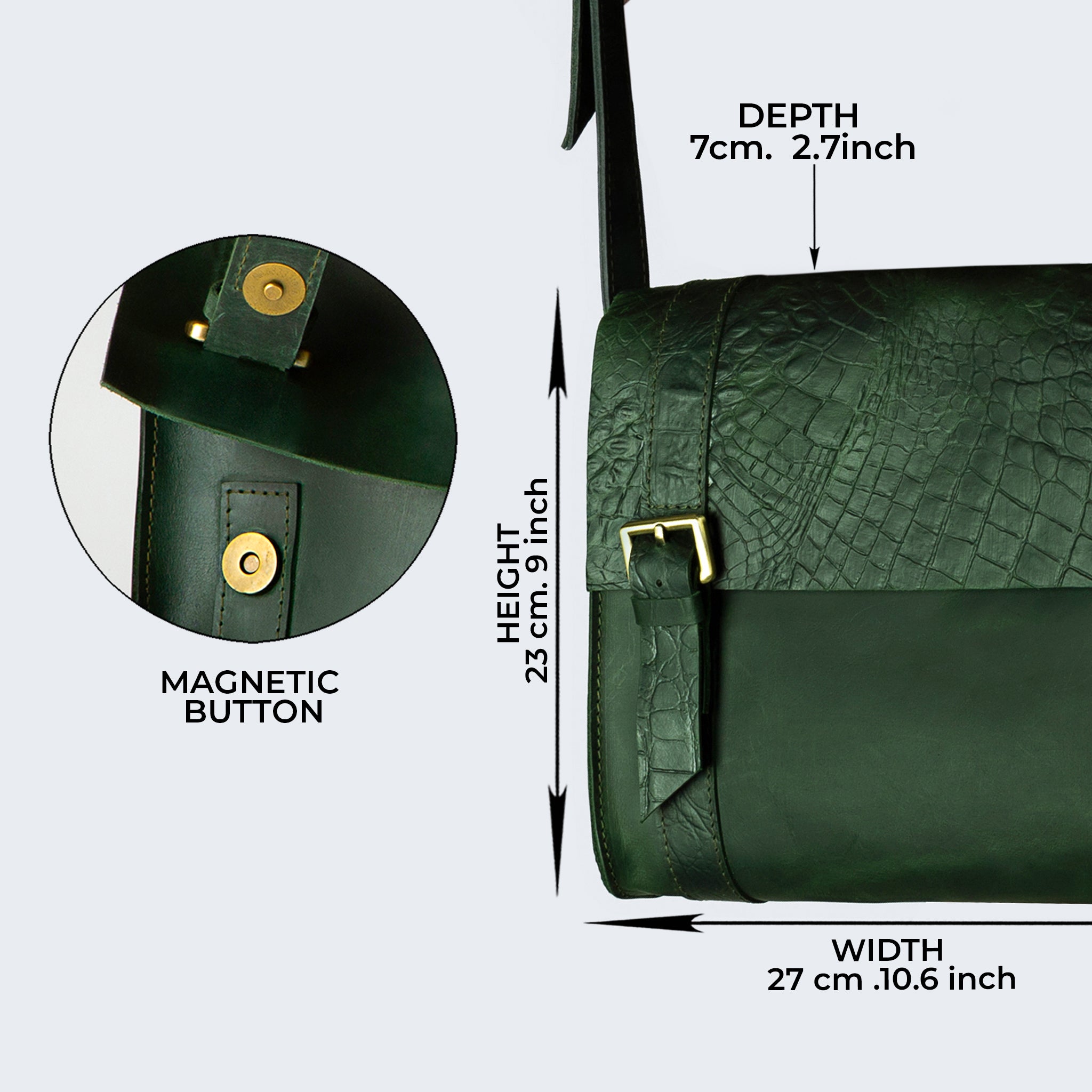 Women's designer Leather Satchel Bag ,Crossbody Shoulder Bag- Wood Reptile