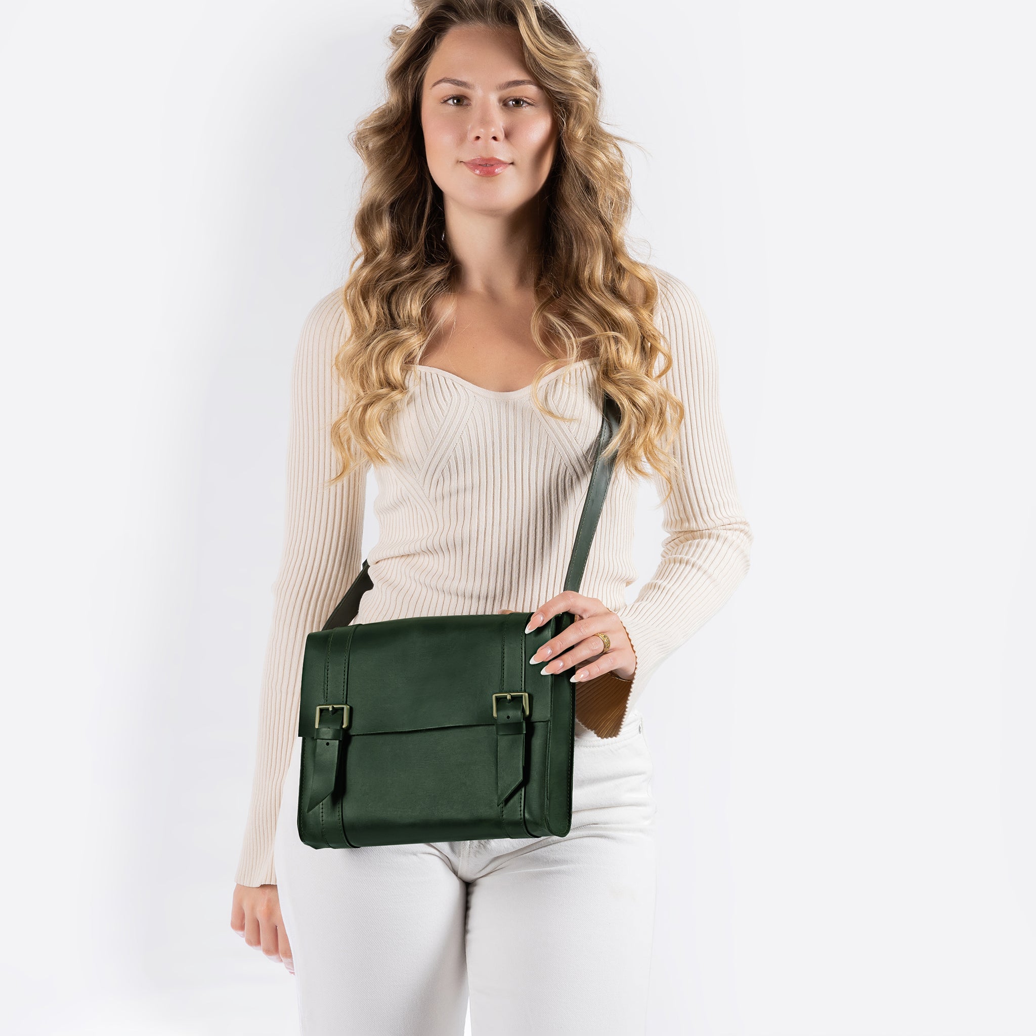 Handmade Leather Satchel Bag Crossbody Bag Women - Vintage wood