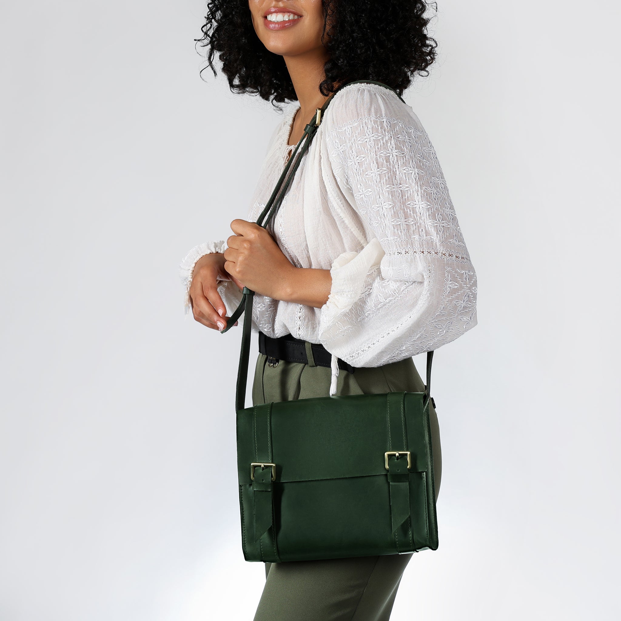 Handmade Leather Satchel Bag Crossbody Bag Women - Vintage wood