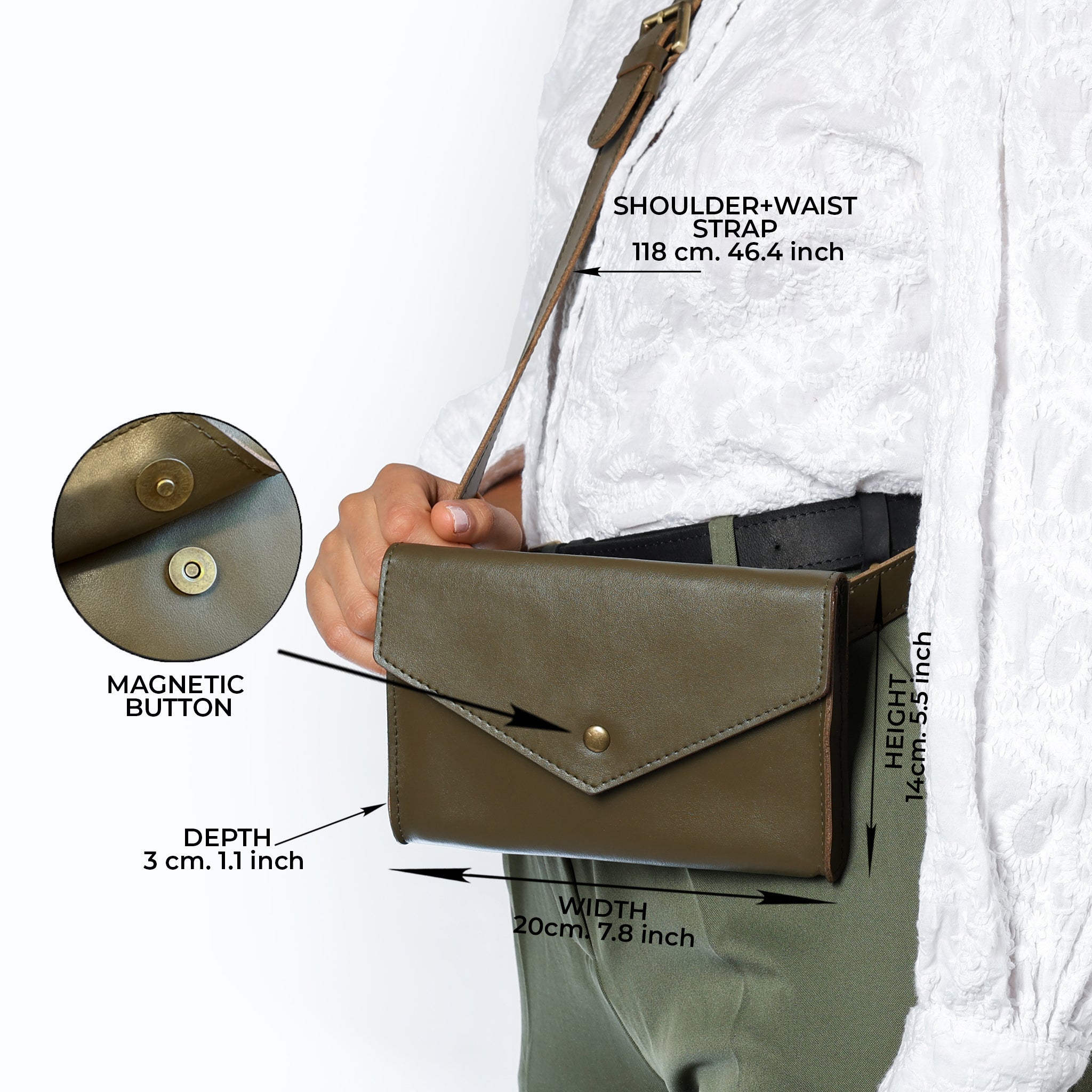 Handmade Leather Crossbody Bag & Waist bag - Fanny pack Nomad