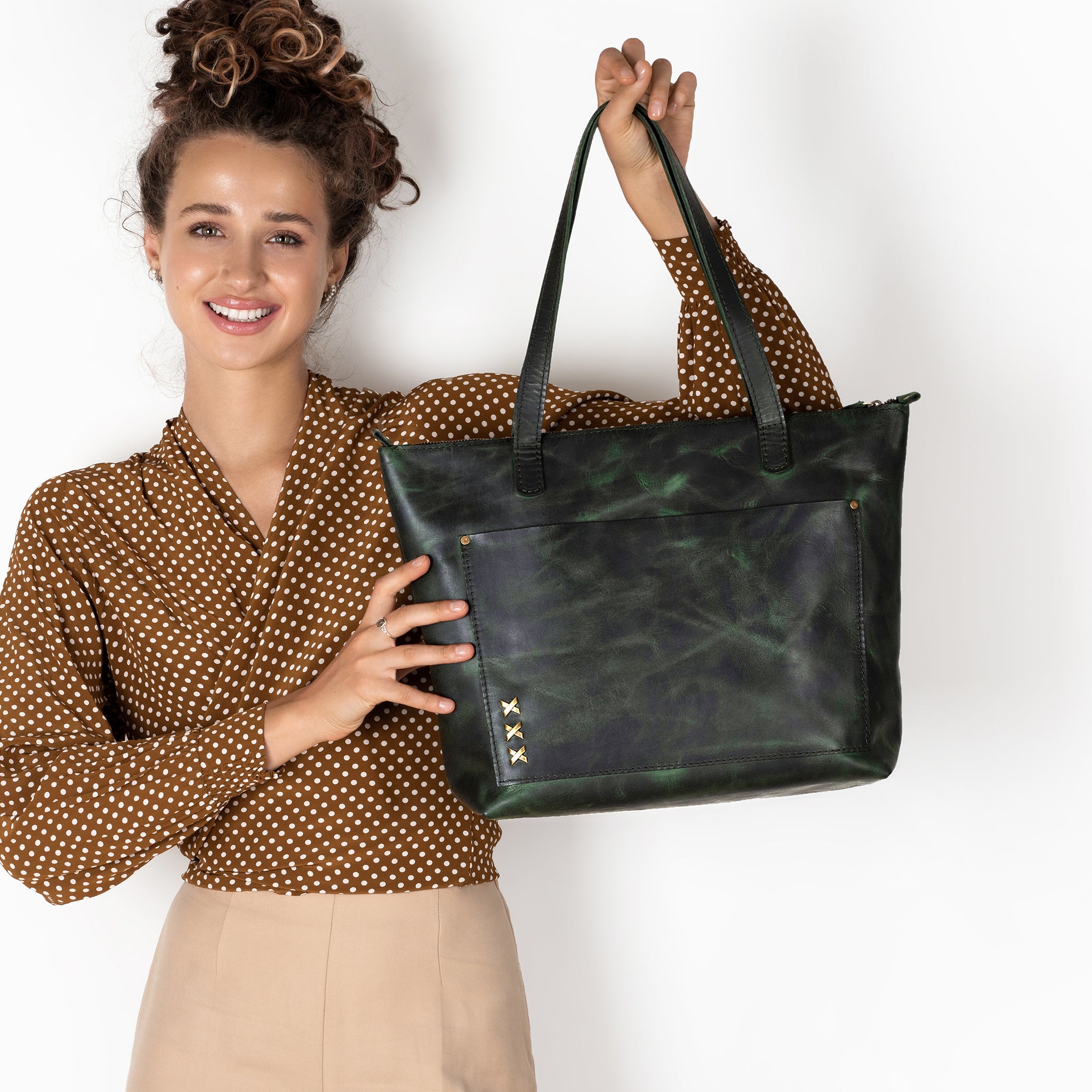 Handmade Leather Tote, Large Women Shopper - Essentials