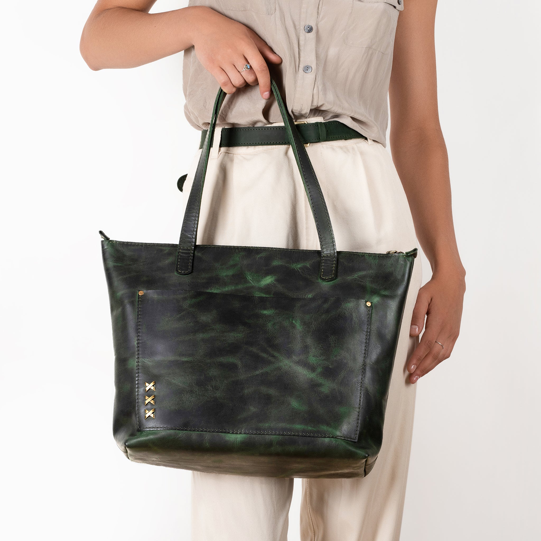 Handmade Leather Tote, Large Women Shopper - Essentials