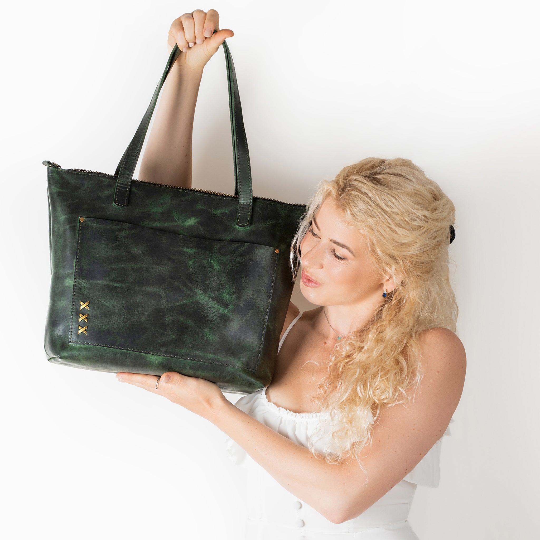 Handmade Leather Tote, Large Women Shopper - Essentials