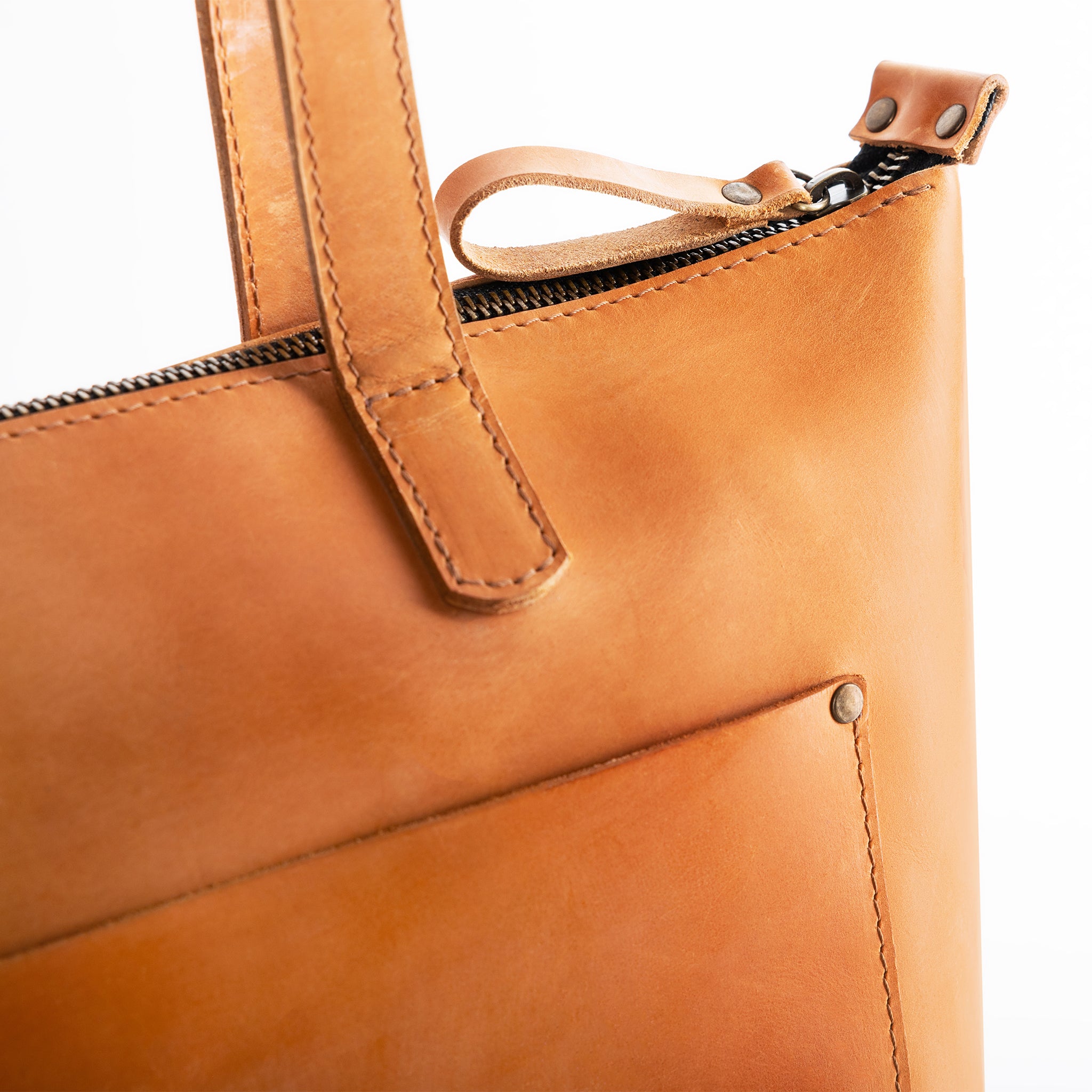Handmade Leather Tote, Large Women Shopper - Essentials