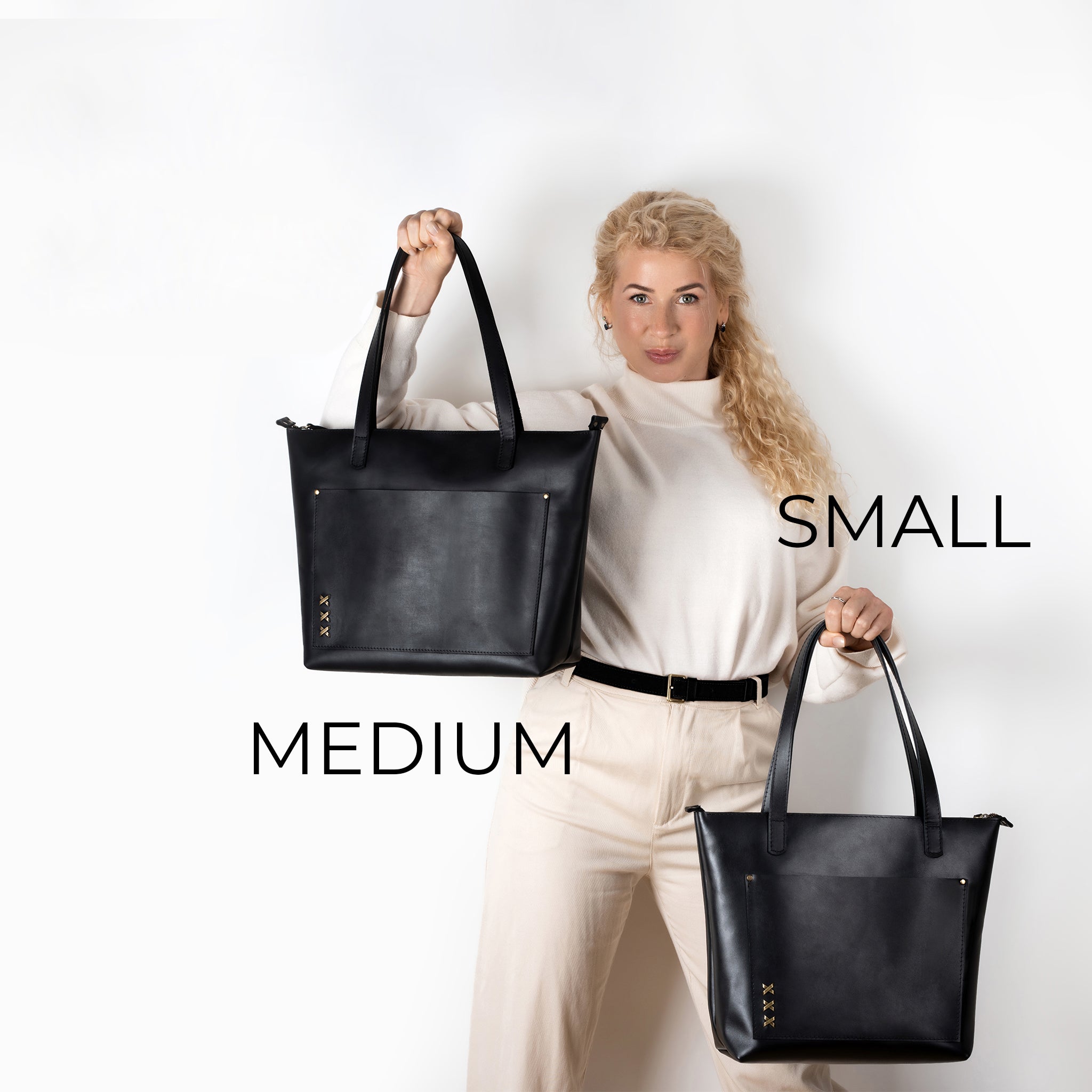 Handmade Leather Tote, Large Women Shopper - Essentials