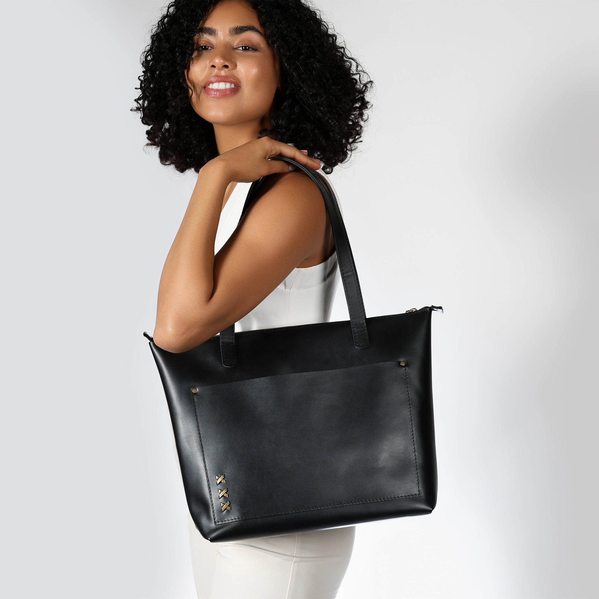 Handmade Leather Tote, Large Women Shopper - Essentials