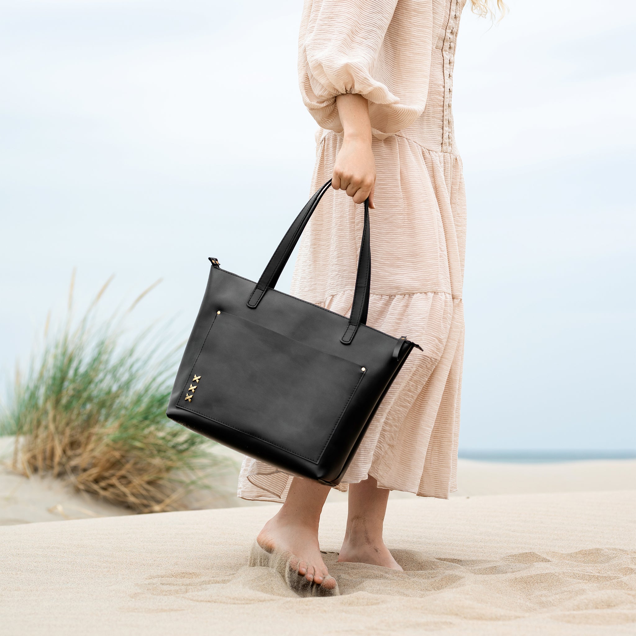 Handmade Leather Tote, Large Women Shopper - Essentials