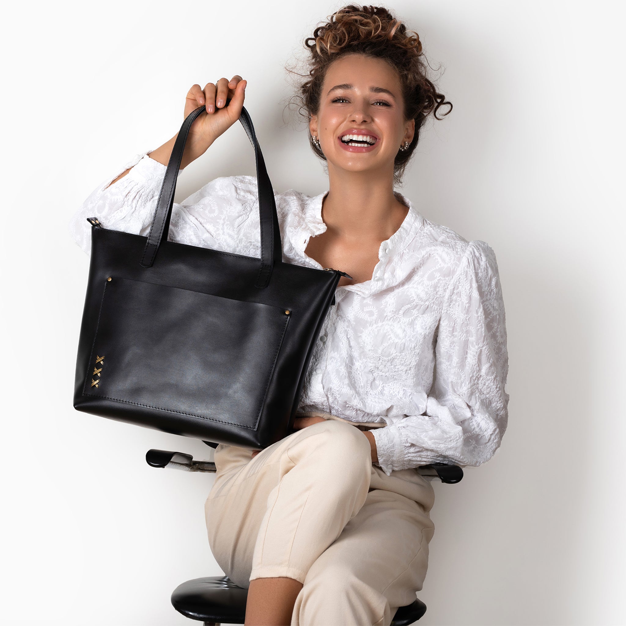 Handmade Leather Tote, Large Women Shopper - Essentials