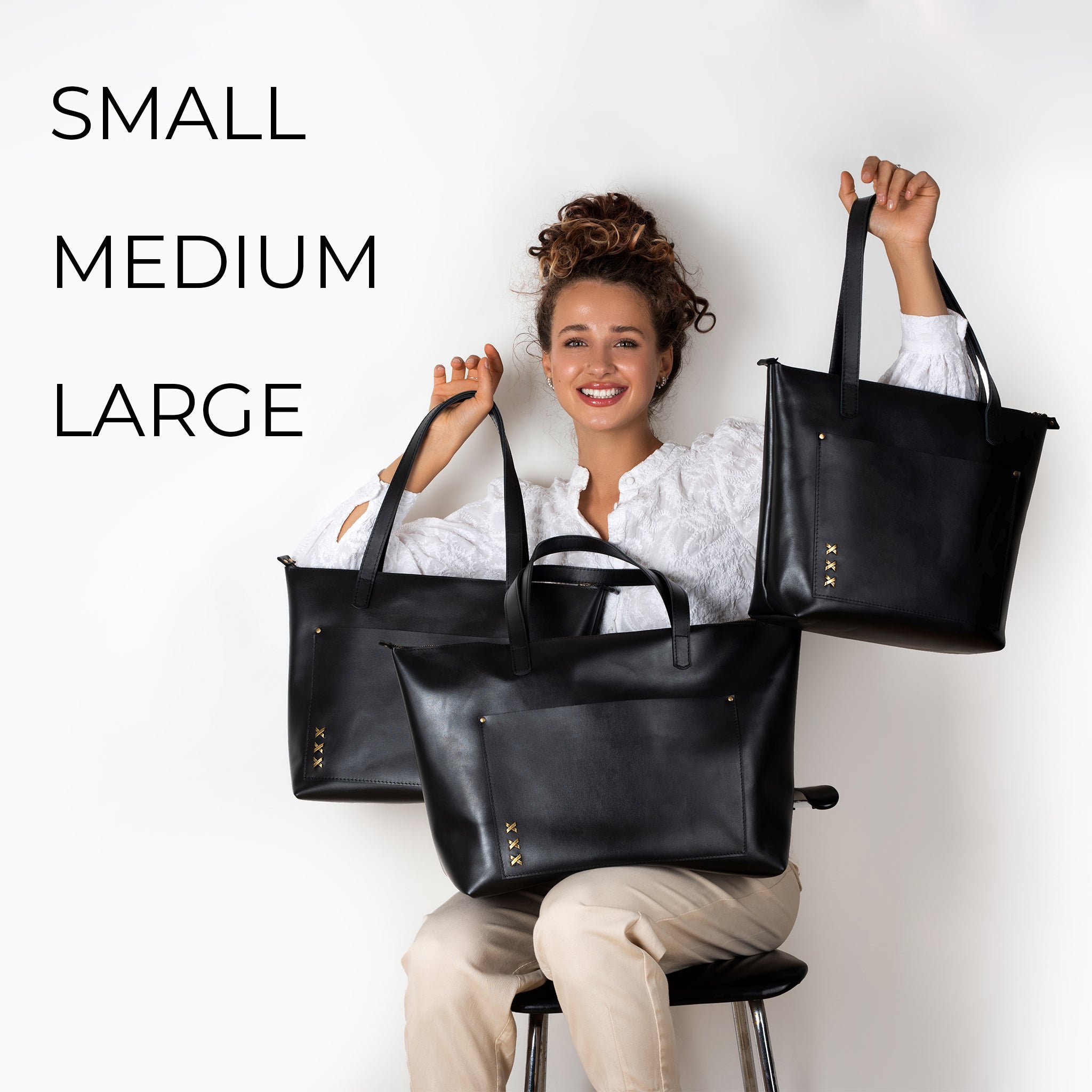 Handmade Leather Tote, Large Women Shopper - Essentials