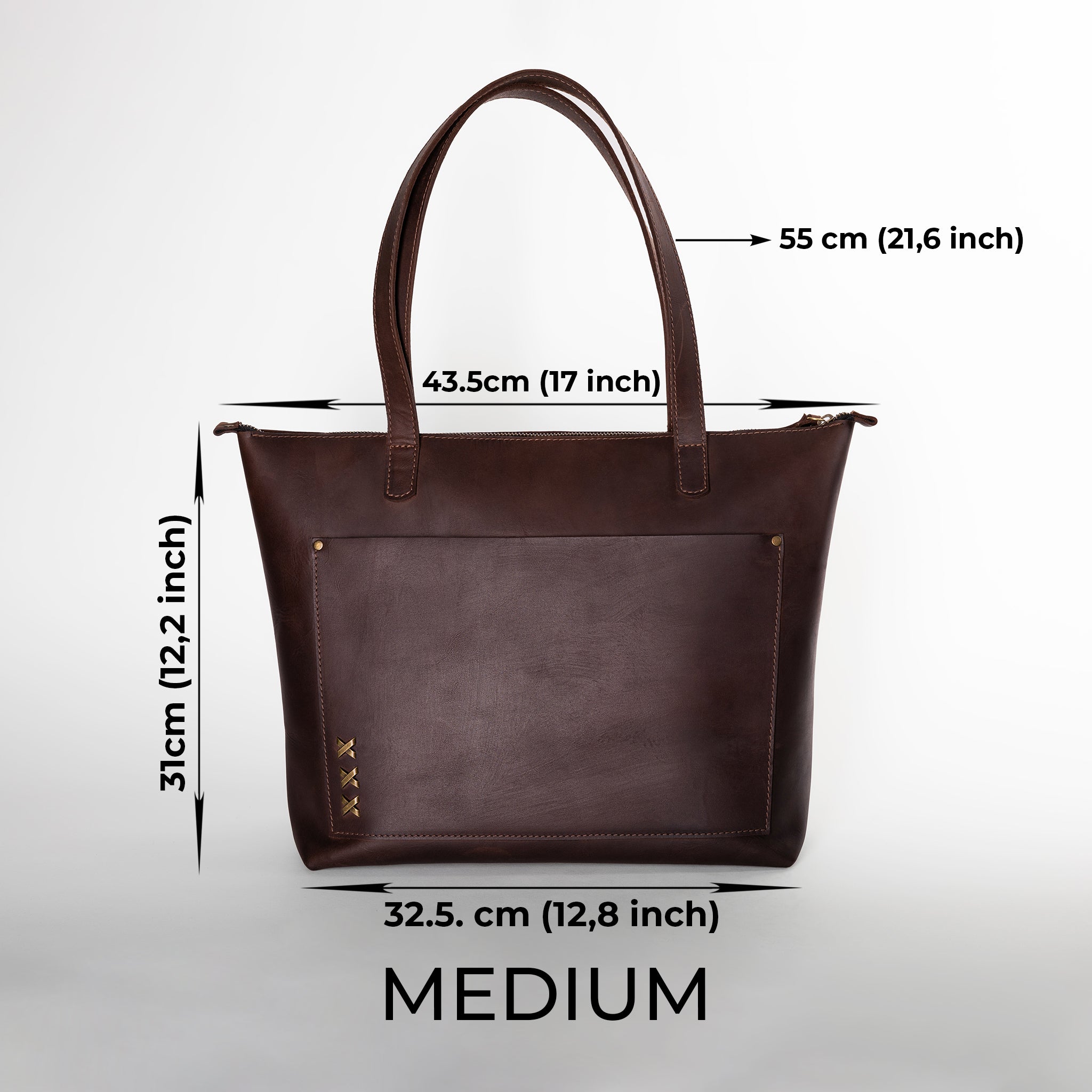 Handmade Leather Tote, Large Women Shopper - Essentials