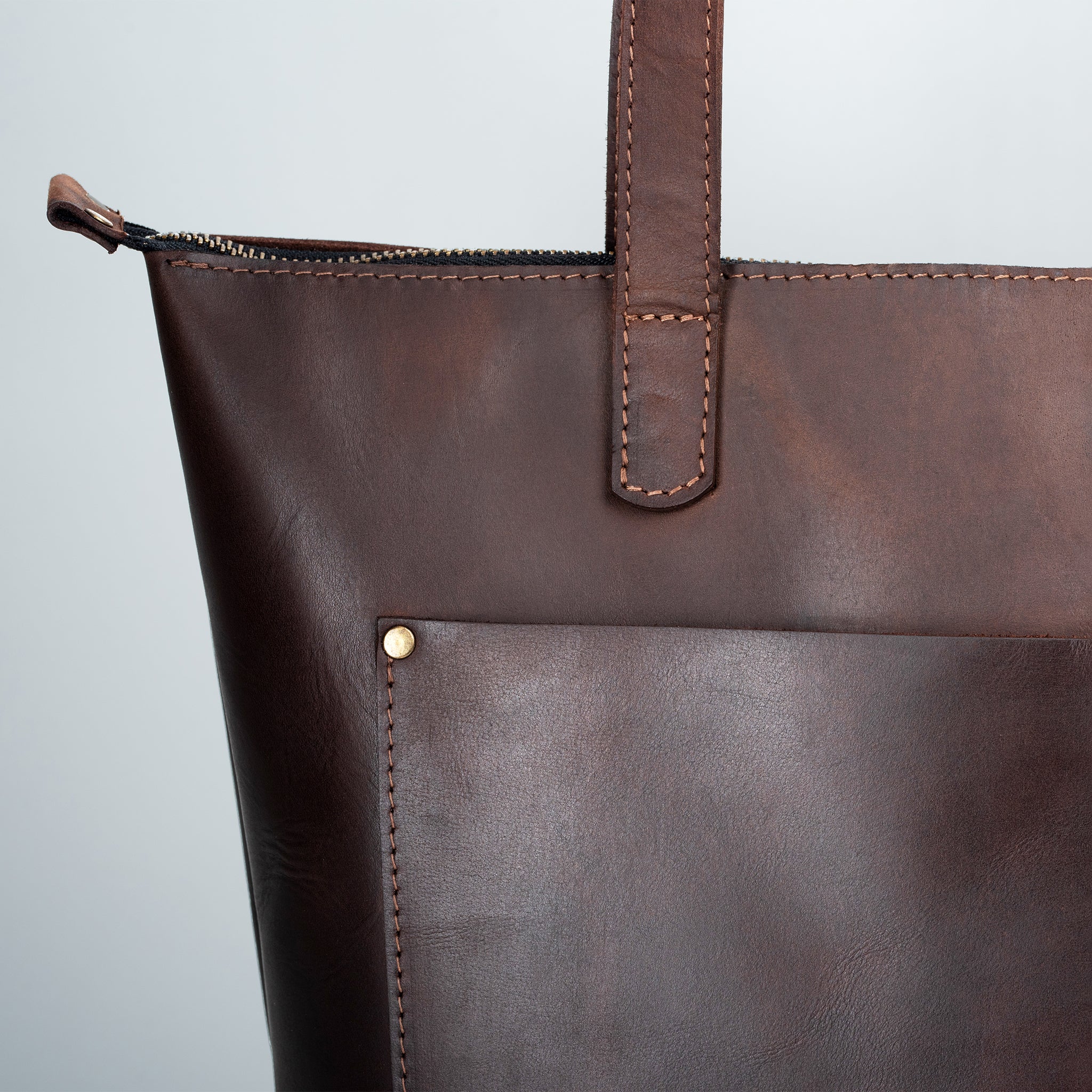 Handmade Leather Tote, Large Women Shopper - Essentials