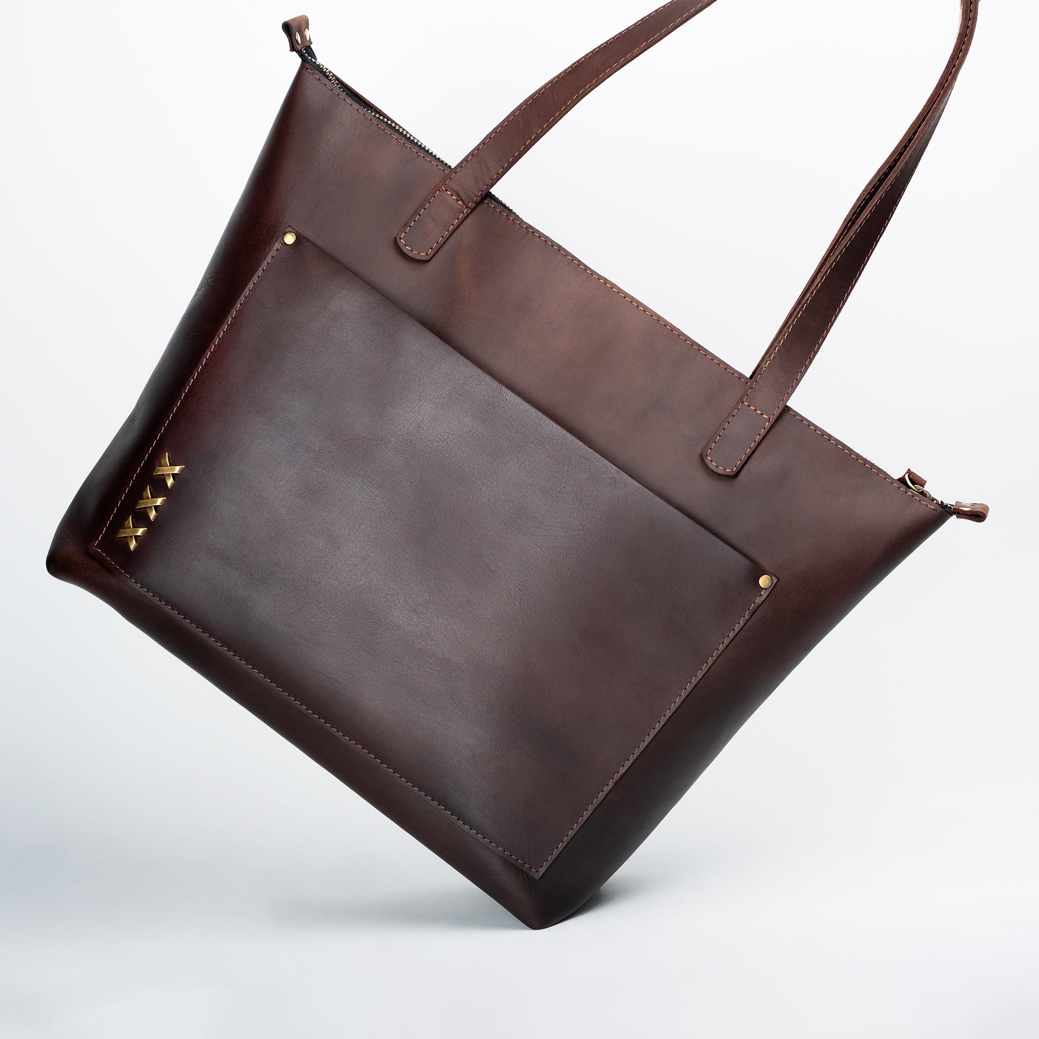 Handmade Leather Tote, Large Women Shopper - Essentials