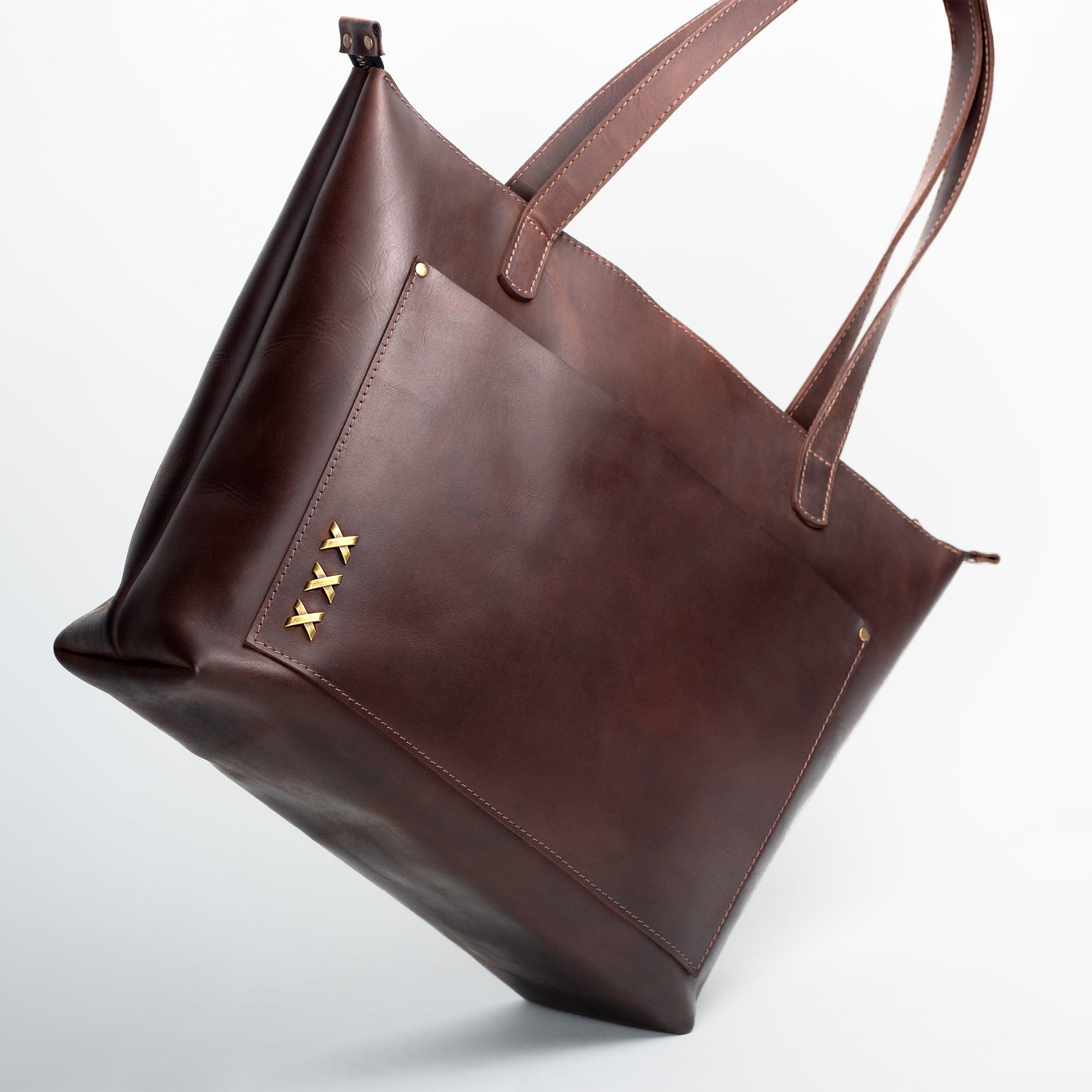 Handmade Leather Tote, Large Women Shopper - Essentials