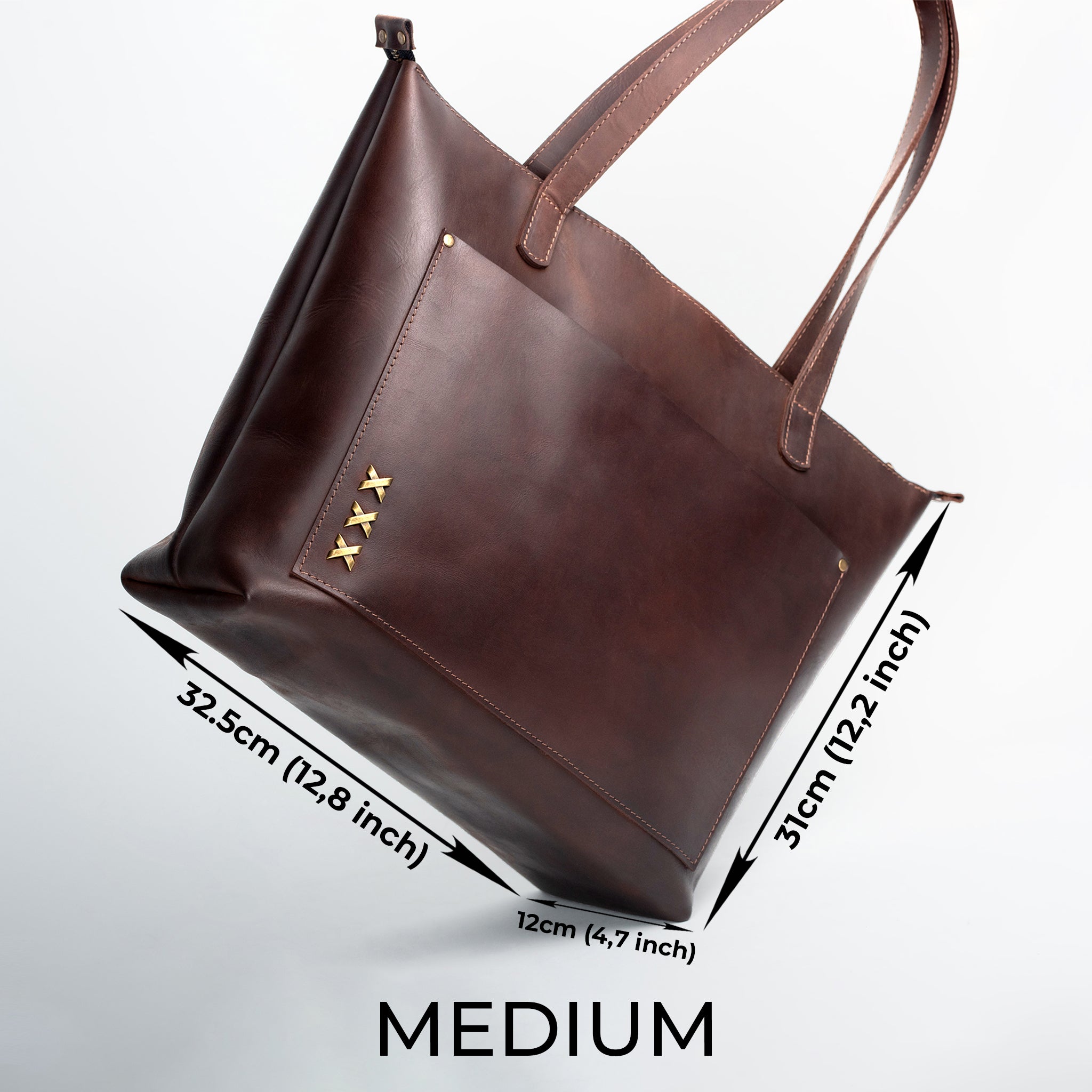 Handmade Leather Tote, Large Women Shopper - Essentials