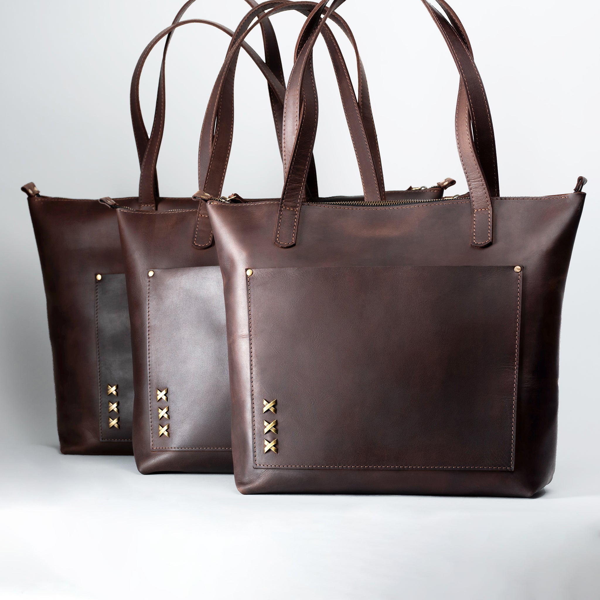 Handmade Leather Tote, Large Women Shopper - Essentials