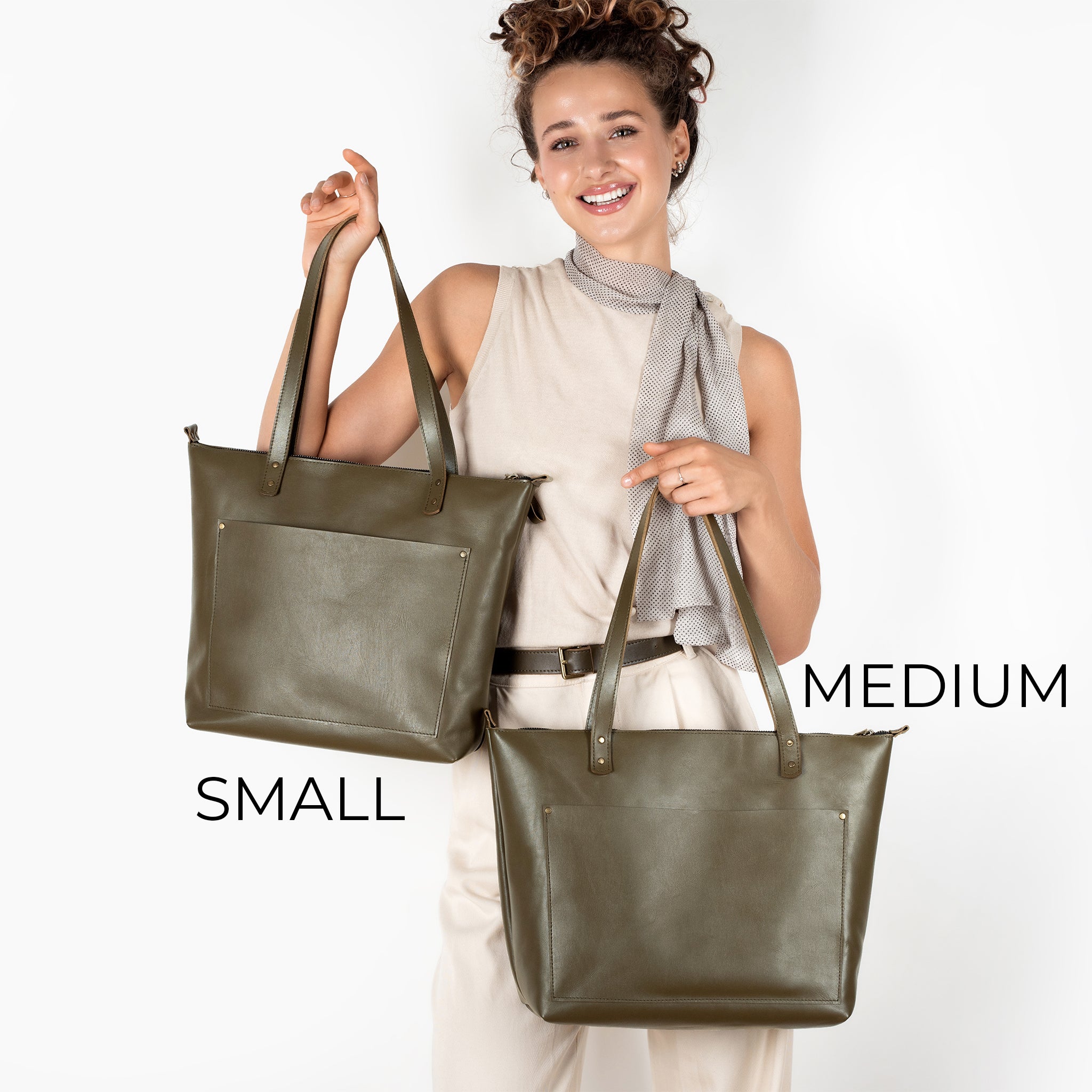 Handmade Leather Tote, Large Women Shopper - Essentials