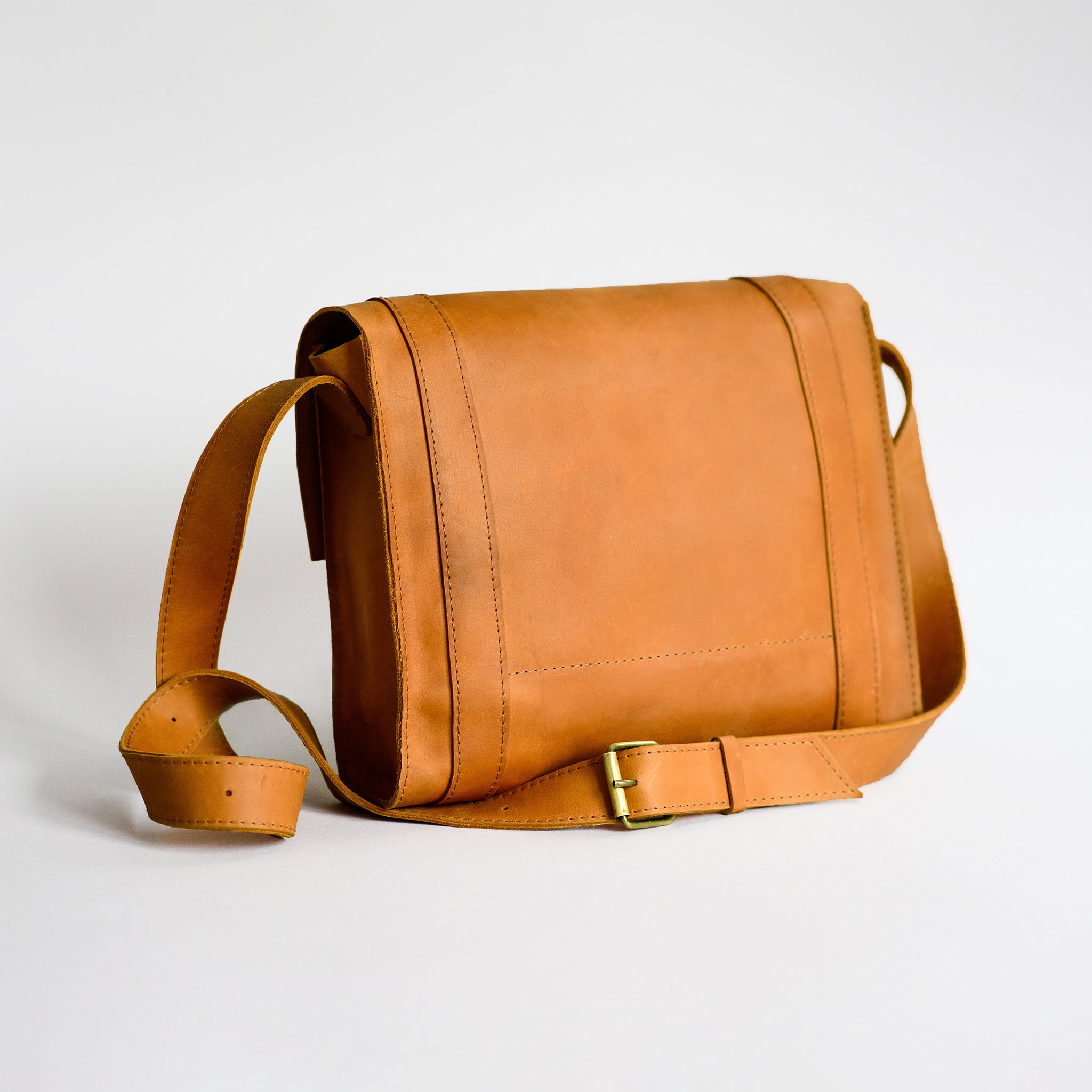 Handmade Leather Satchel Bag Crossbody Bag Women - Vintage wood