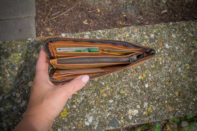 Leather Handmade Brick Wallet for women's