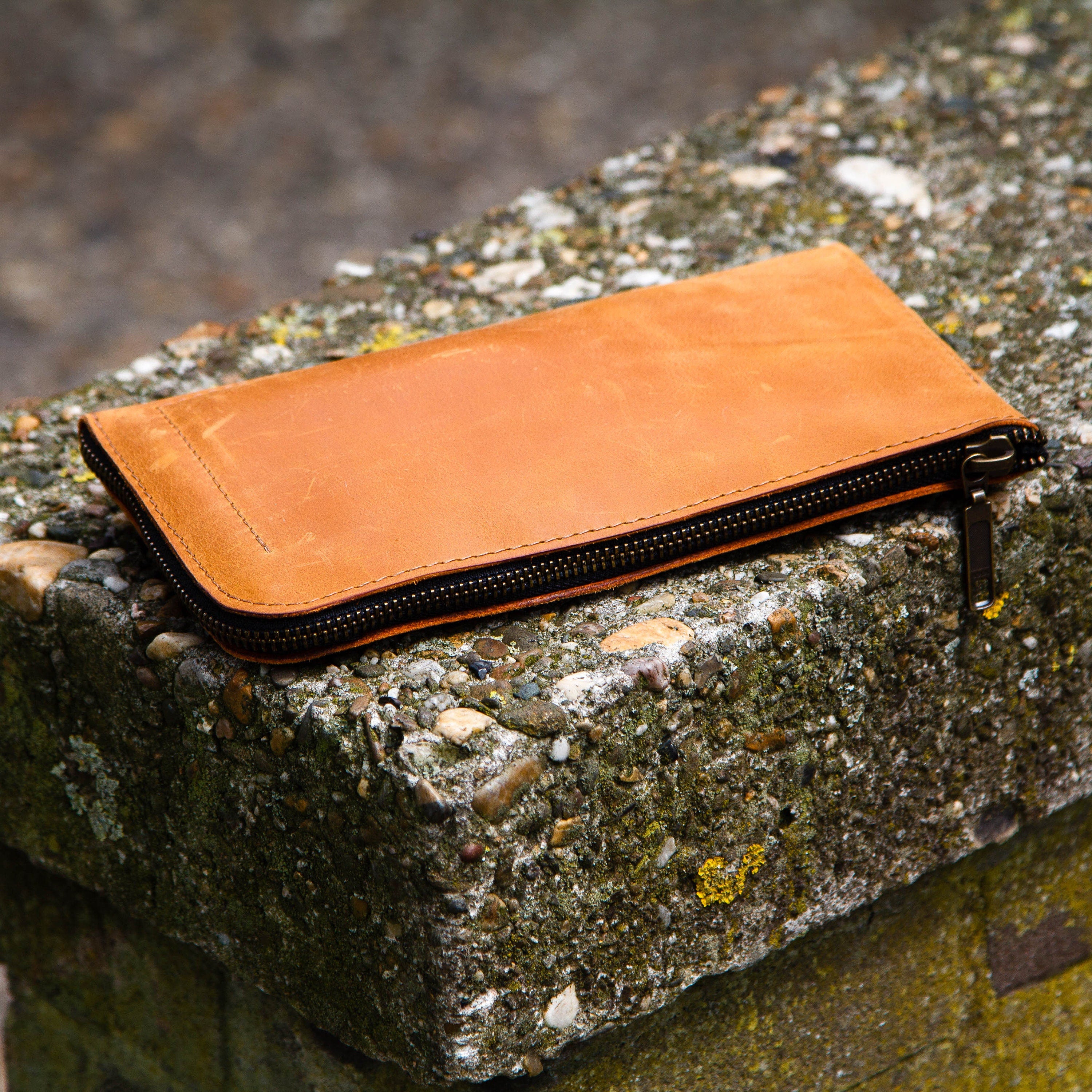 Leather Handmade Brick Wallet for women's