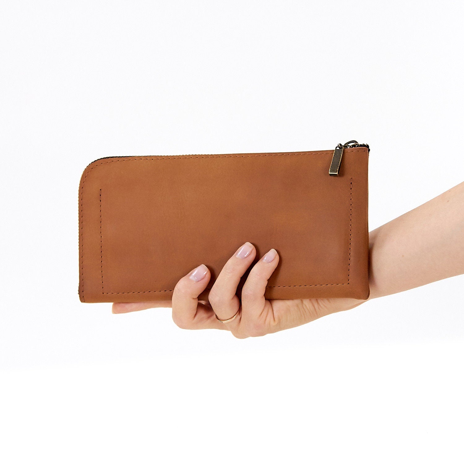 Leather Handmade Brick Wallet for women's