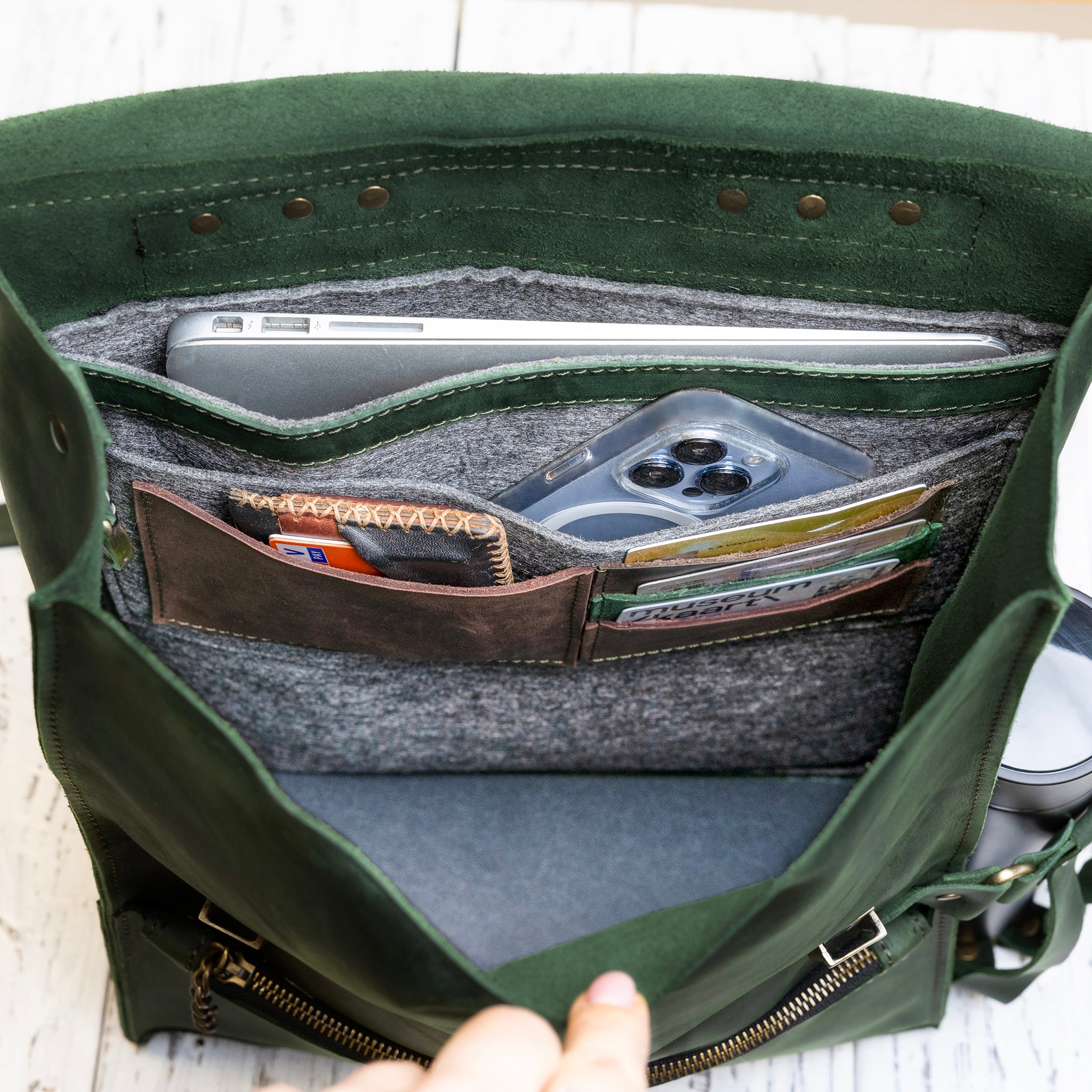 Women's Handcrafting Leather Backpack - Classic Spirit  13", 14", 15" and 16" inch. laptops