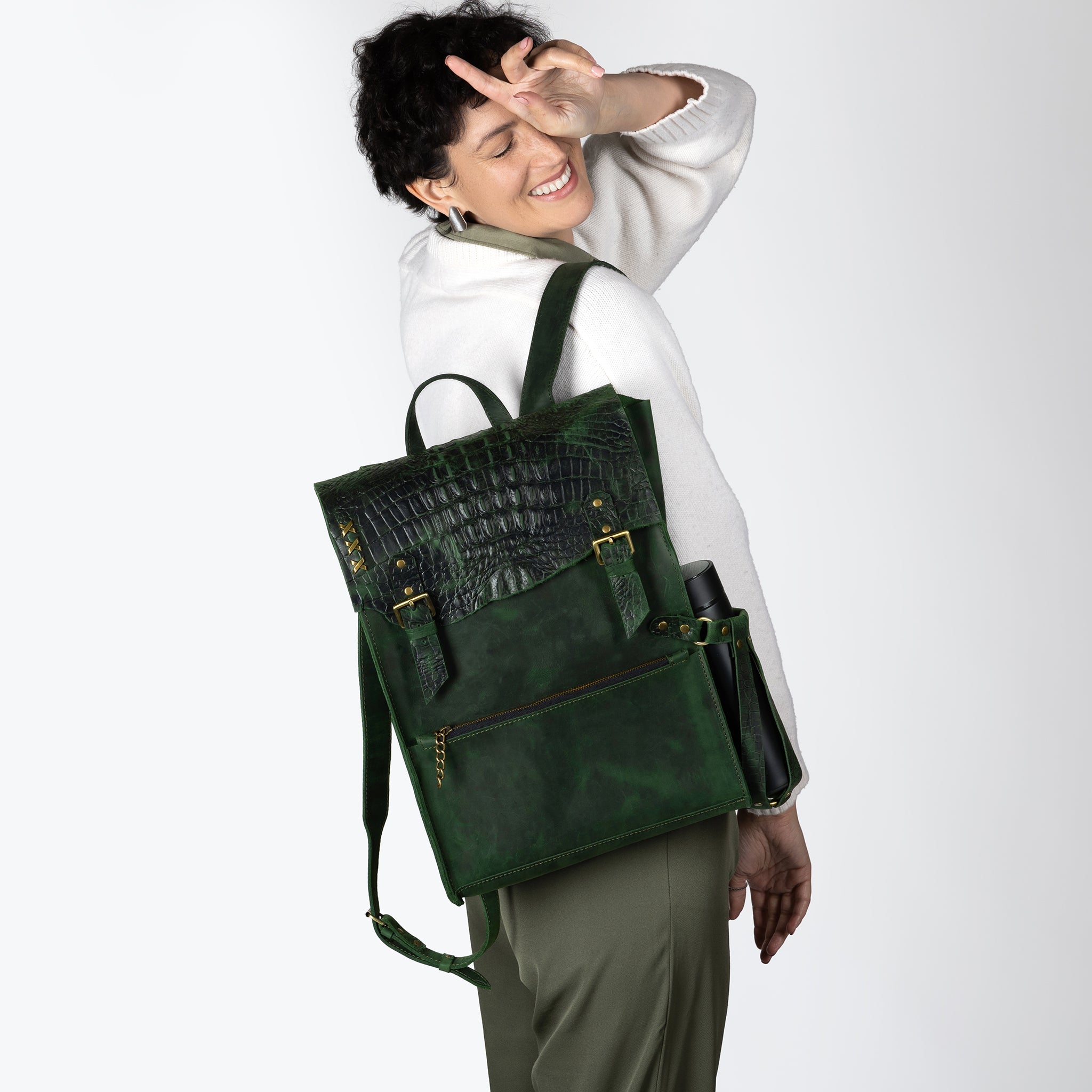 Women's Handcrafting Leather Backpack - Classic Spirit  13", 14", 15" and 16" inch. laptops