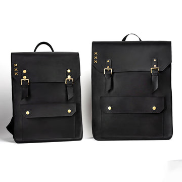 Handmade Men's Leather Backpack Black - Vondel 13", 14", 15" and 16" i