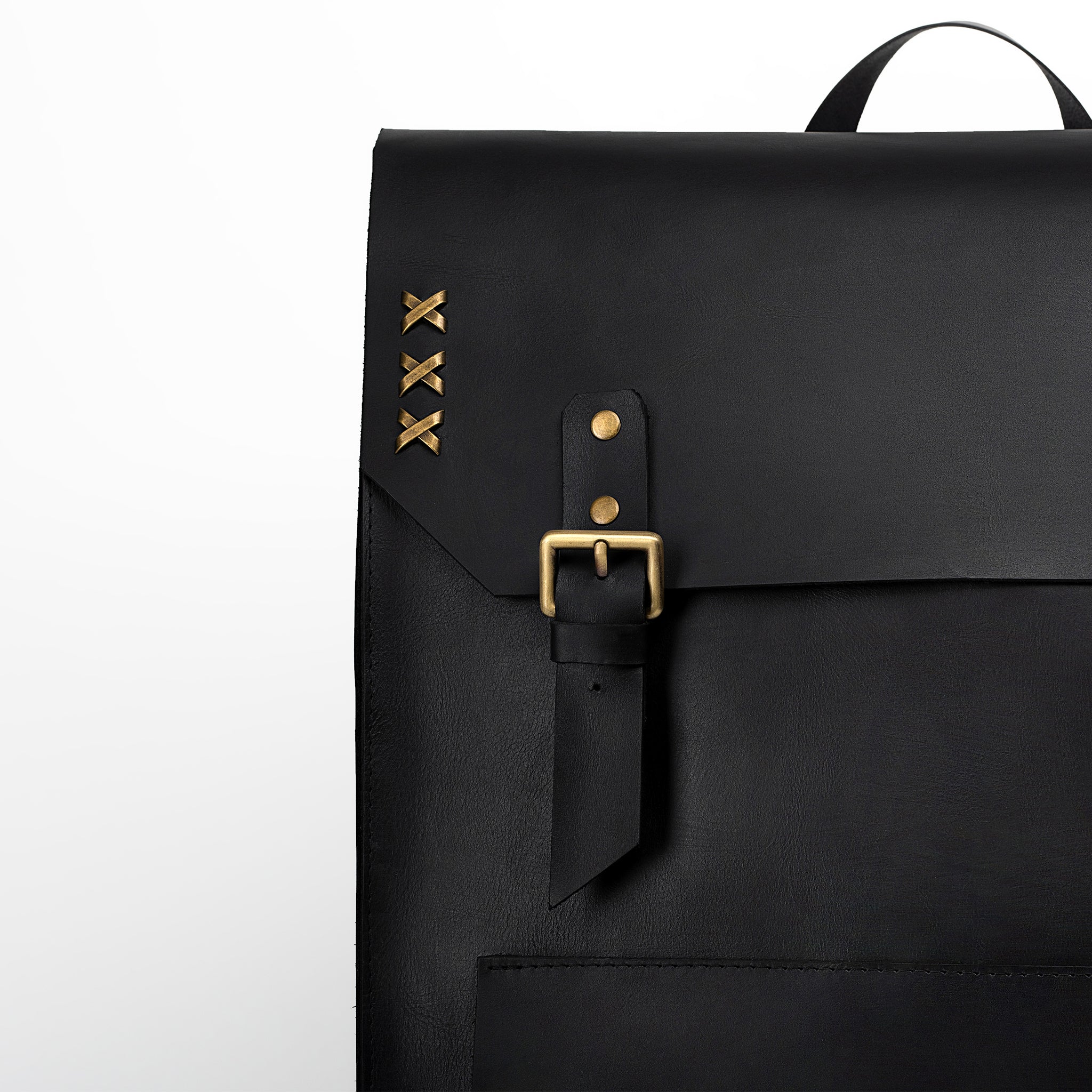 Handmade Men's Leather  Backpack Black  -  Vondel 13", 14", 15" and 16" inch laptops