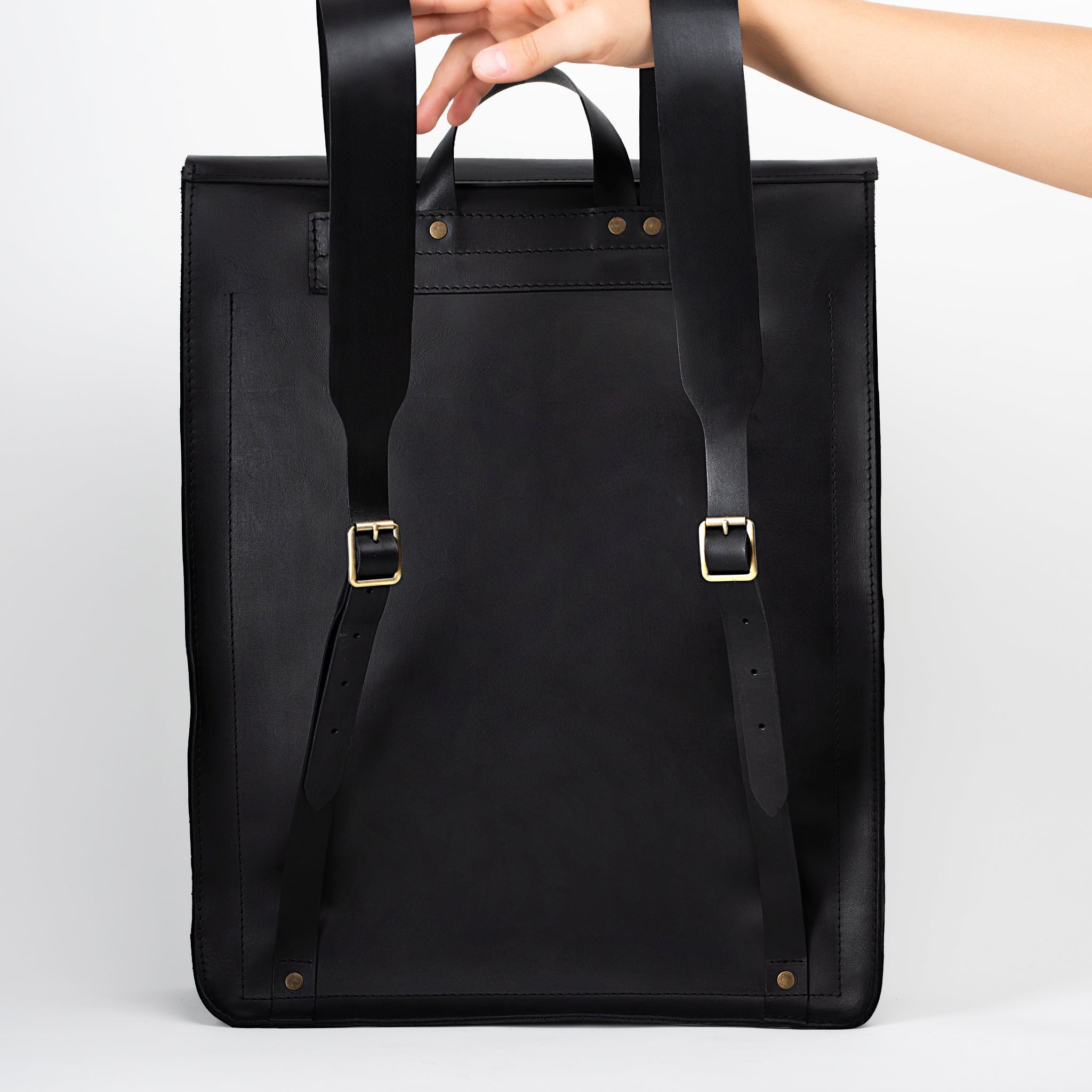 Handmade Men's Leather  Backpack Black  -  Vondel 13", 14", 15" and 16" inch laptops