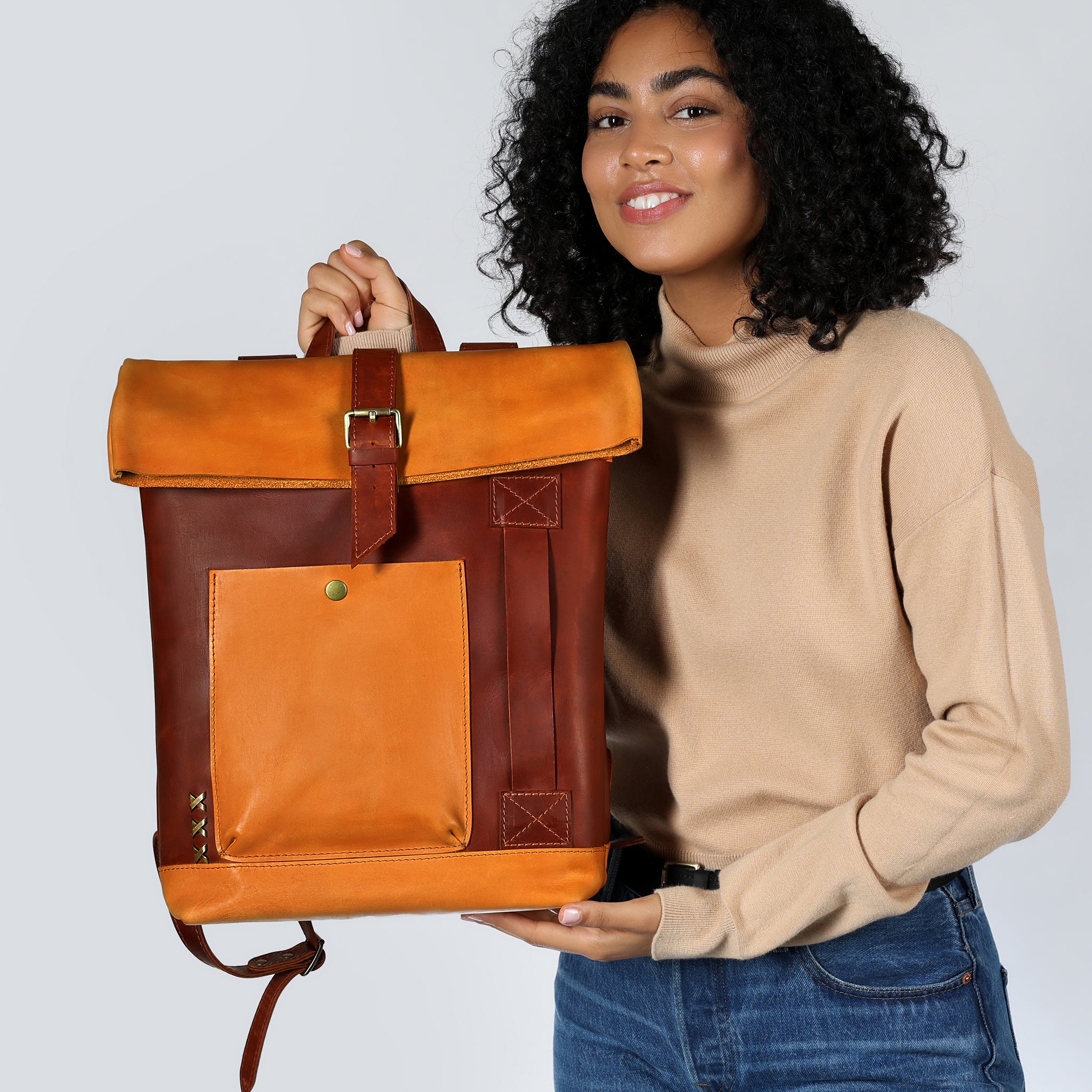 Leather Backpack - Wanderlust Duo