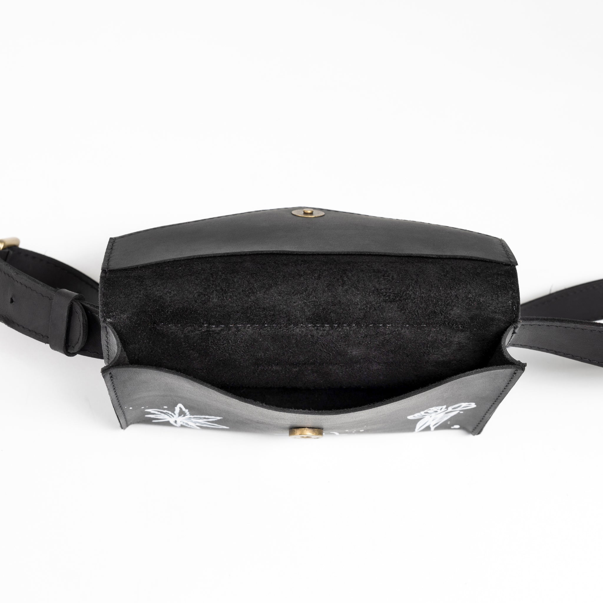 Amsterdam Leather Bag - Hand-drawn leather bag