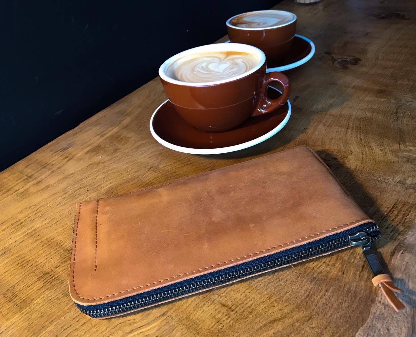 Leather Handmade Brick Wallet for women's